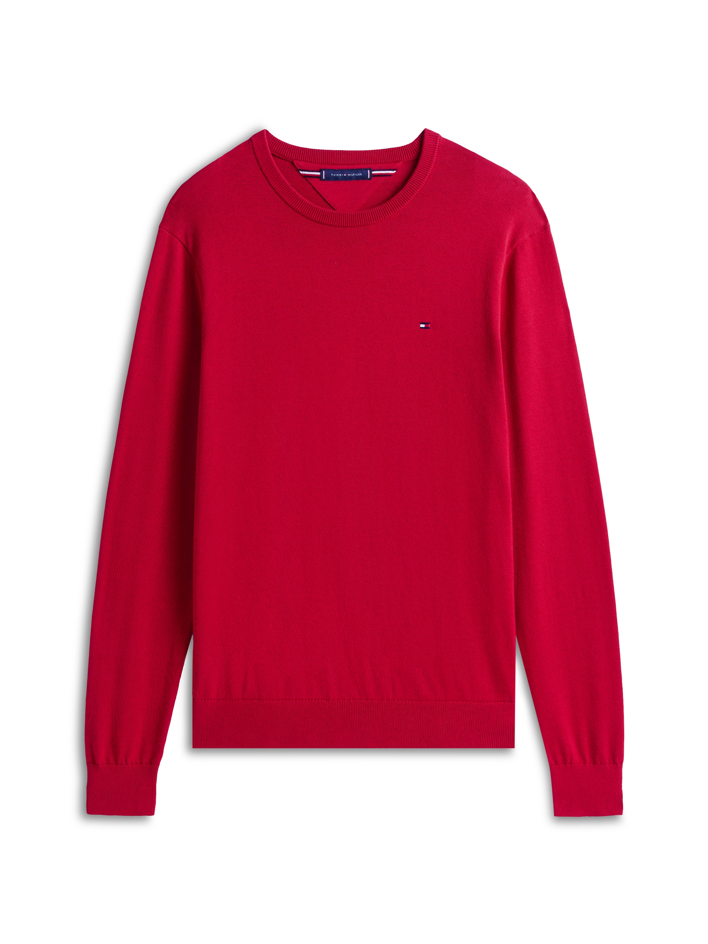Tommy Hilfiger Rundhalspullover »ESSENTIAL COTTON« Crewneck Regular Fit Premium Mode