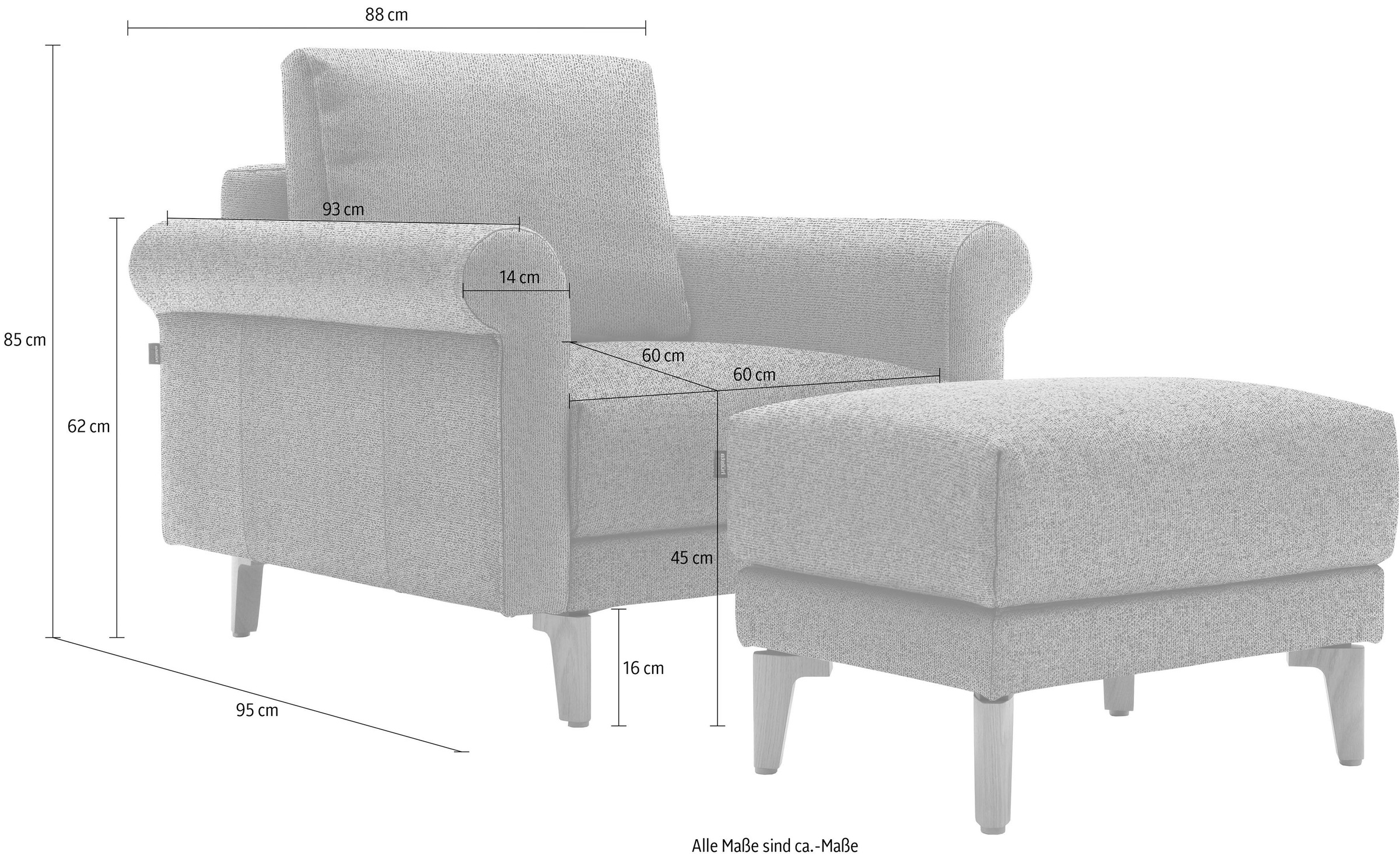 Creation BY ROLF BENZ Sessel »CR.450, Designsessel, Loungesessel« modern Landhaus, mit tollem Sitzkomfort,  Breite 88 cm, Fuß Nussbaum