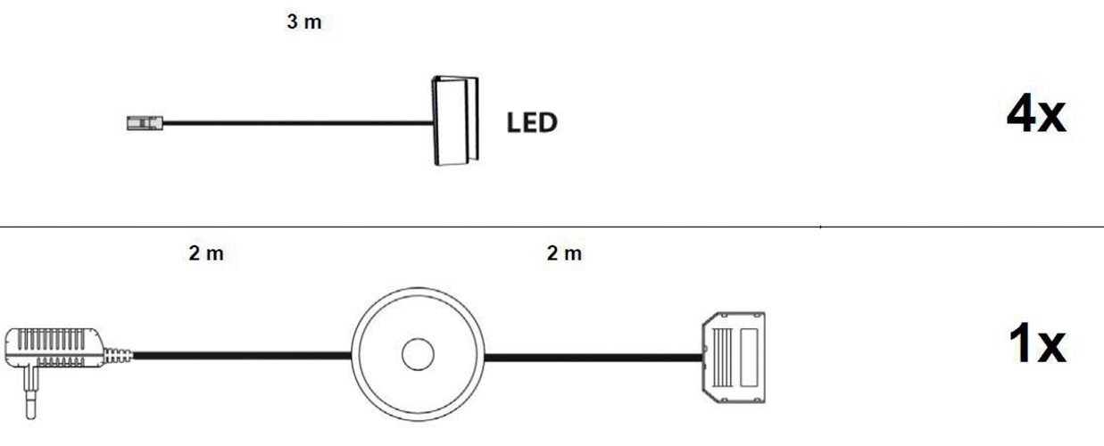 trendteam LED Schrankinnenraumbeleuchtung »Glaskantenbeleuchtung« LED-Board 2 Stk. Kaltweiß