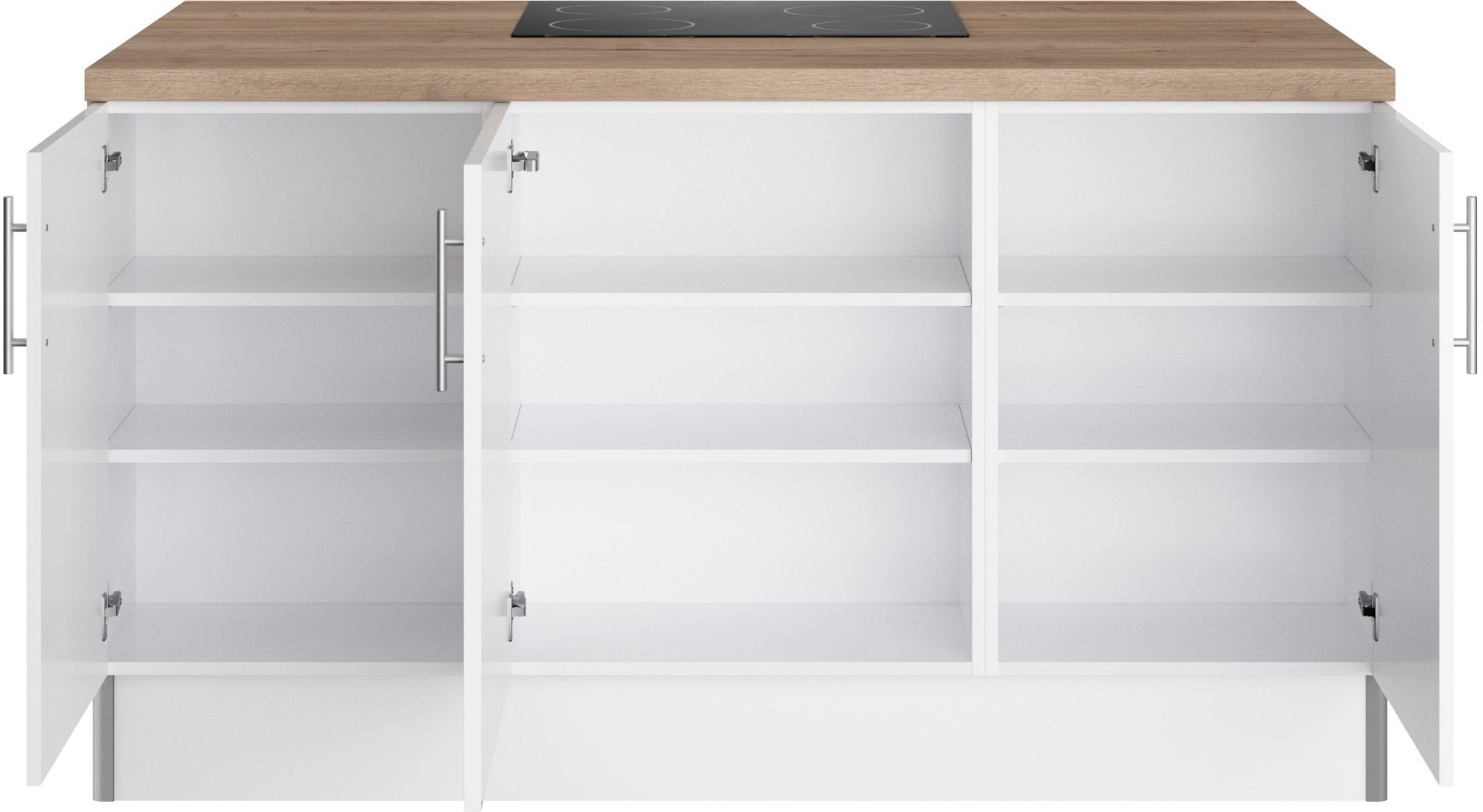 KOCHSTATION Kochinsel »KS-Ahus«, Kücheninsel, Breite 160 cm, wahlw. mit E-Gerät, Soft Close Funktion
