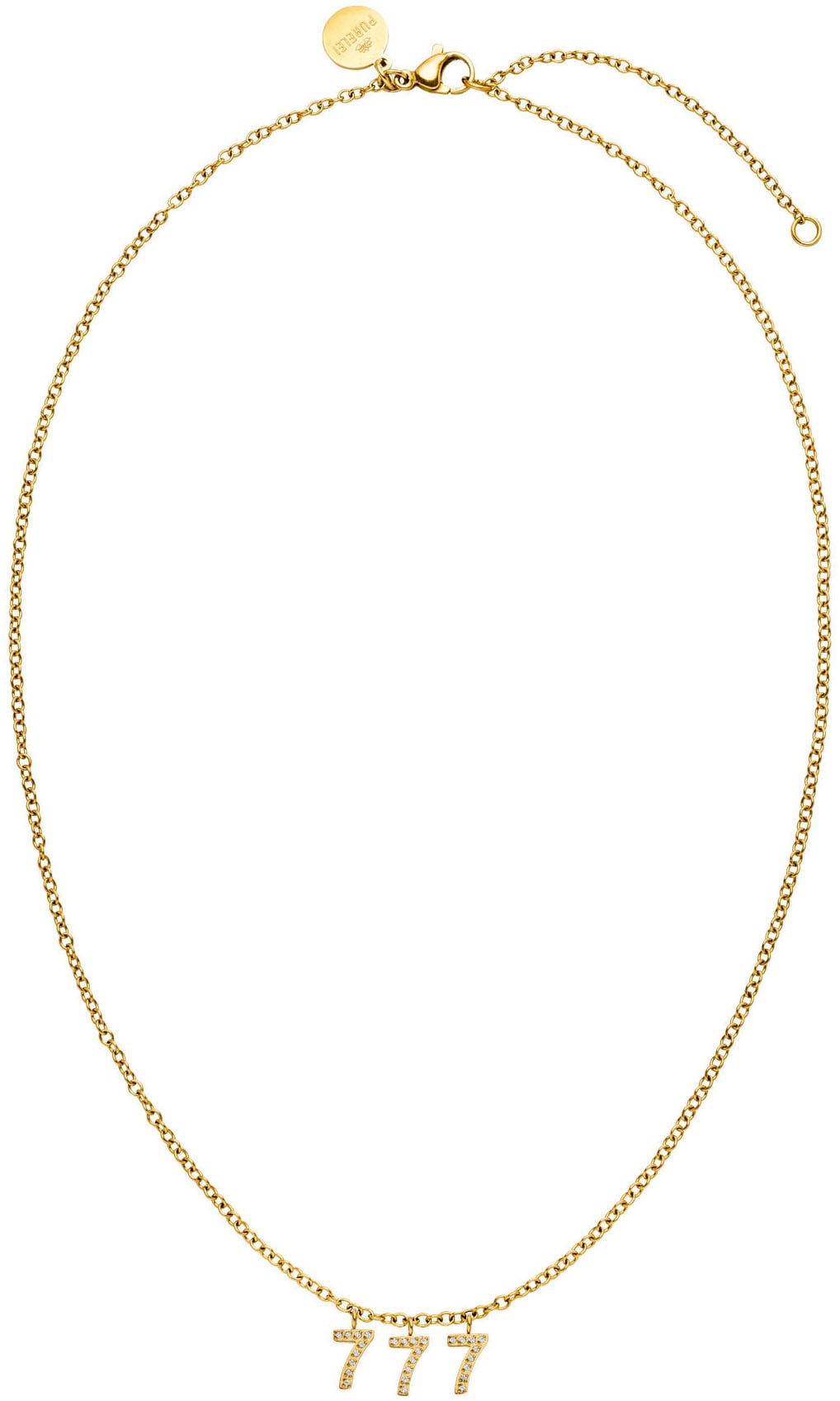 Purelei Kette mit Anhänger »Schmuck Geschenk Angel Numbers, 23401, 111-222-444-777«, mit Zirkonia (synth.)