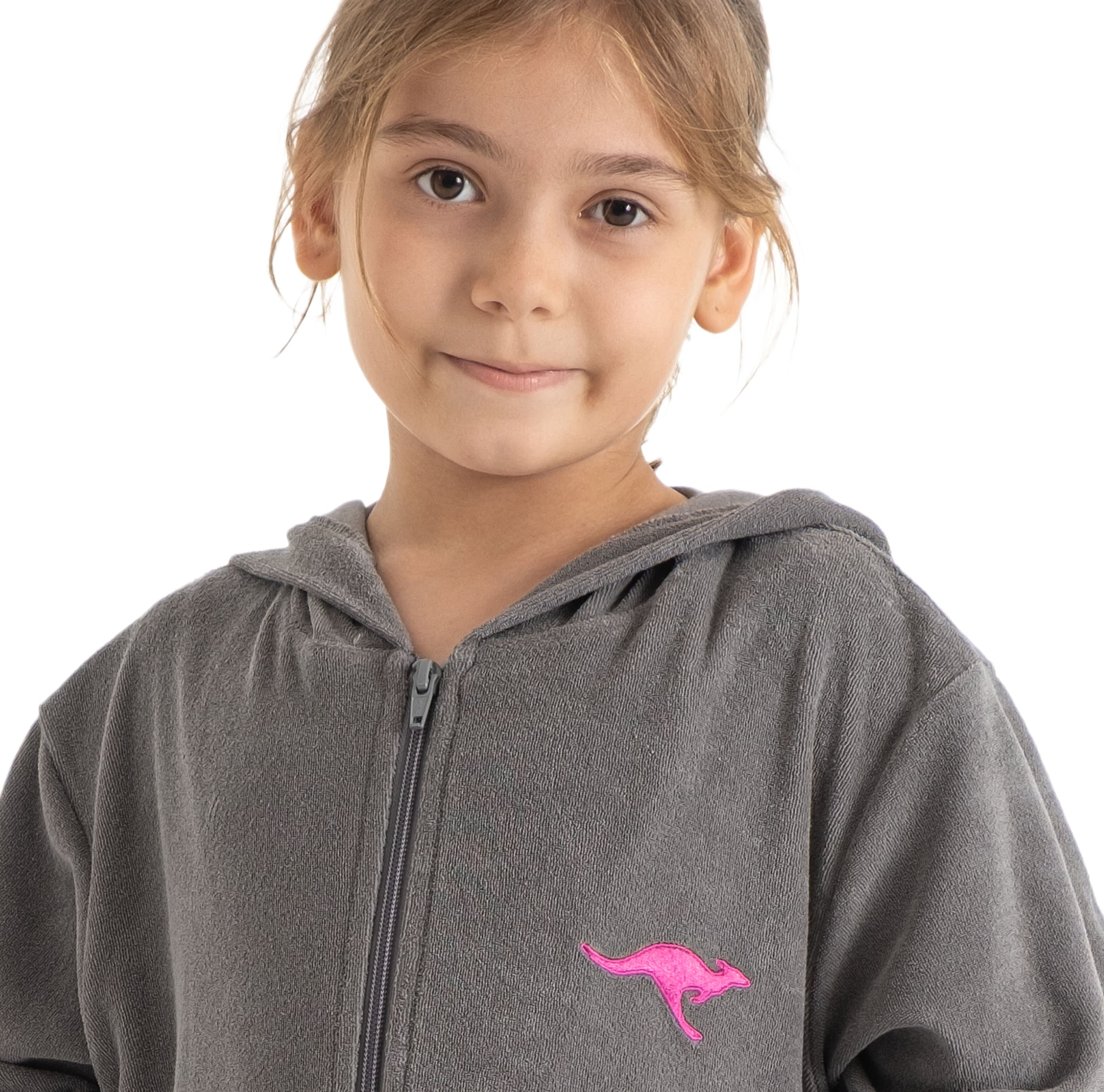 KangaROOS Kinderbademantel »Kira, Ideal für Zuhause, Schwimmbad oder im Urlaub« 1 Stk. modernen, sportliches Design, leuchtenden Akzenten