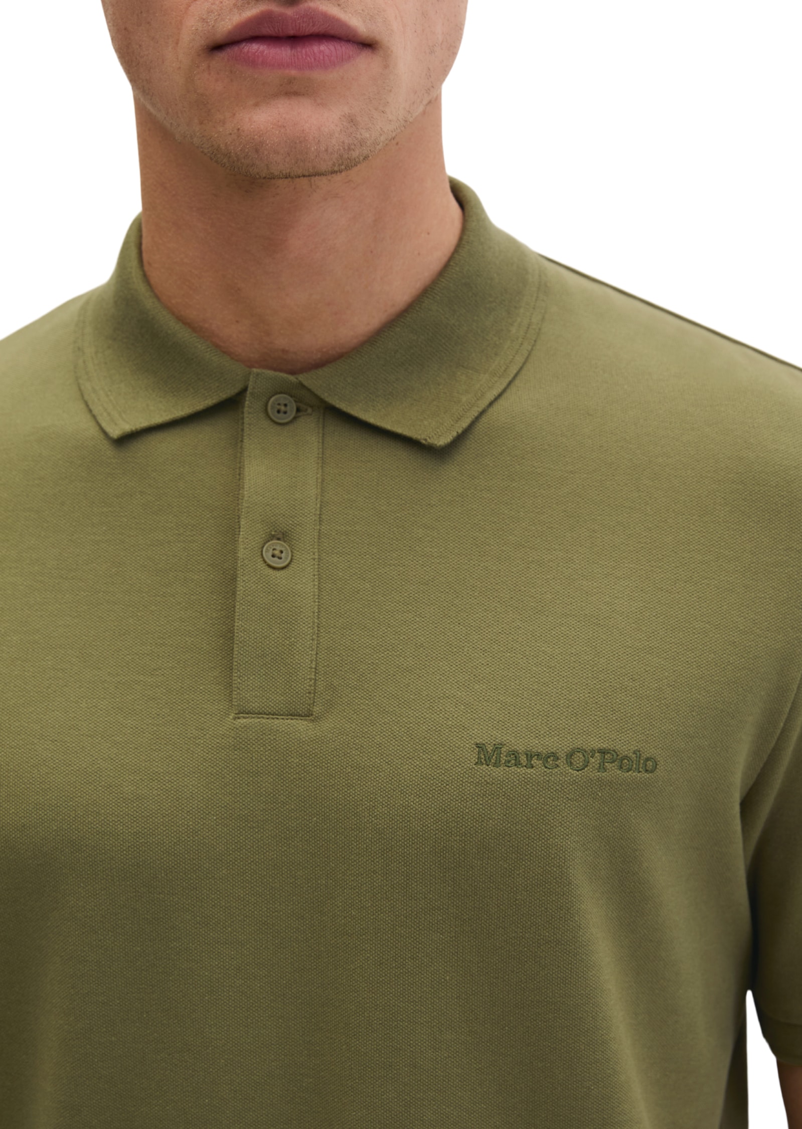 Marc O'Polo Poloshirt Piqué slim aus mittelschwerem Bio-Baumwoll-Viskose-Mix