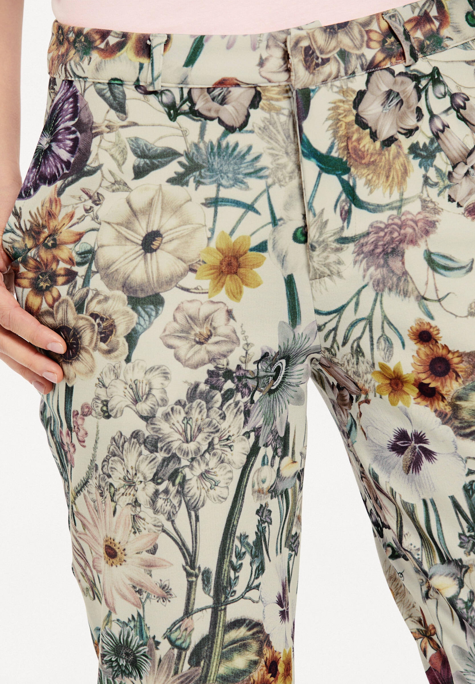 heine Chinohose »Shirthose Druckhose im Flower-Print«