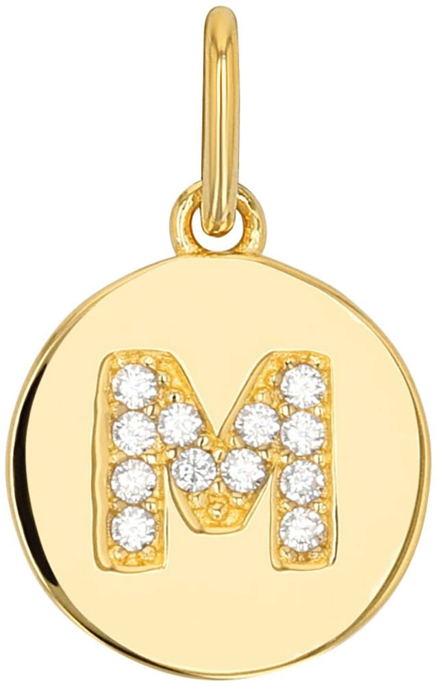 Amor Damen Buchstabenanhänger »A-Z« () mit Zirkonia (synth.) in goldfarben