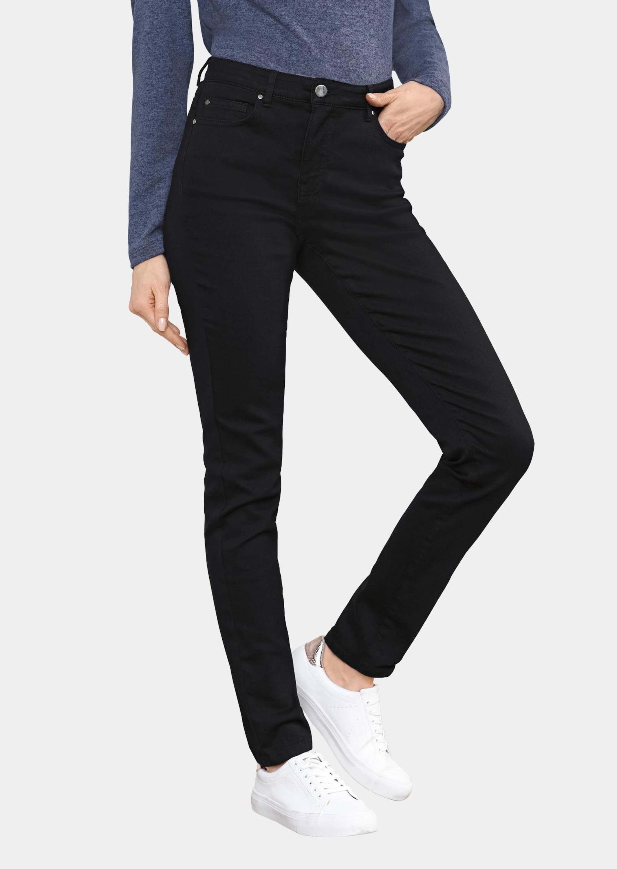 GOLDNER Regular-fit-Jeans »Lange Freizeithose BELLA mit Formbund« Ohne