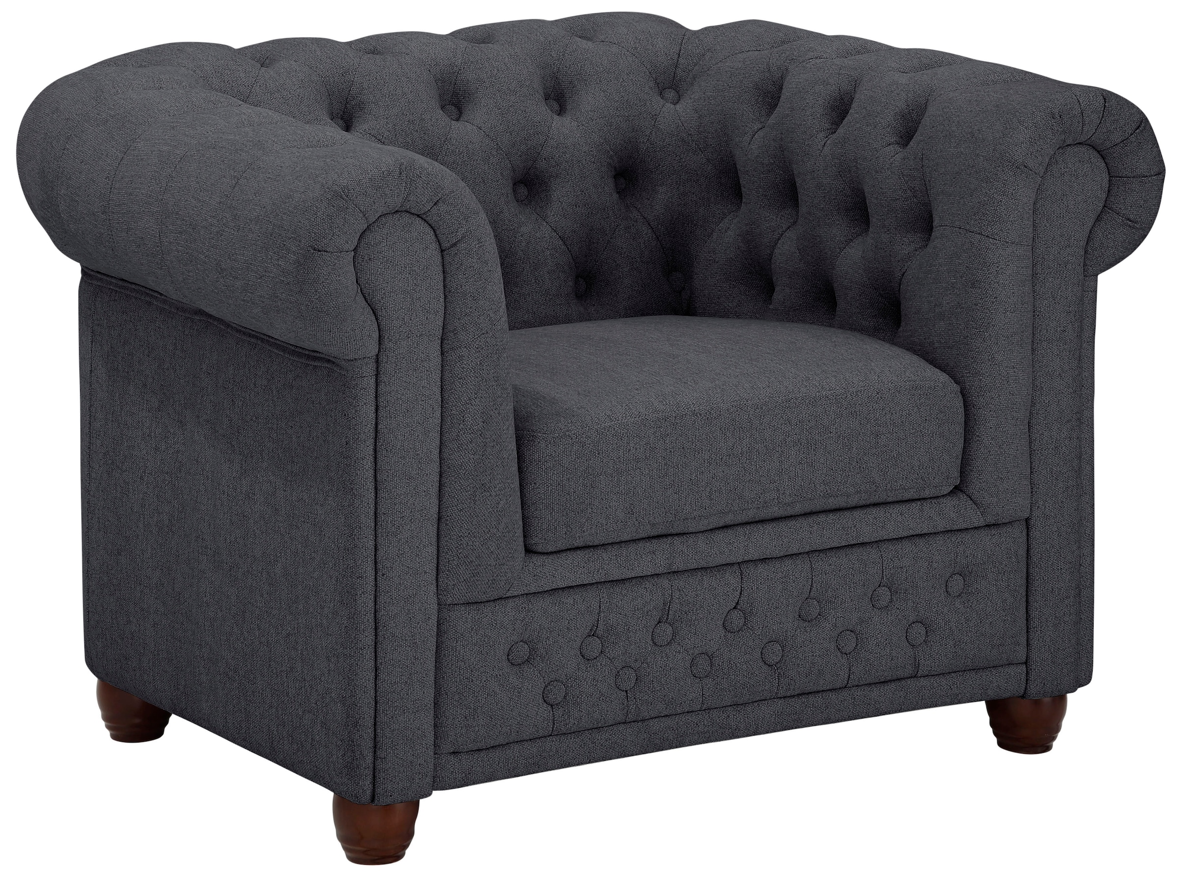 Home affaire Chesterfield-Sessel »New Castle Sessel«, hochwertige Knopfheftung, B/T/H: 104/86/72 cm
