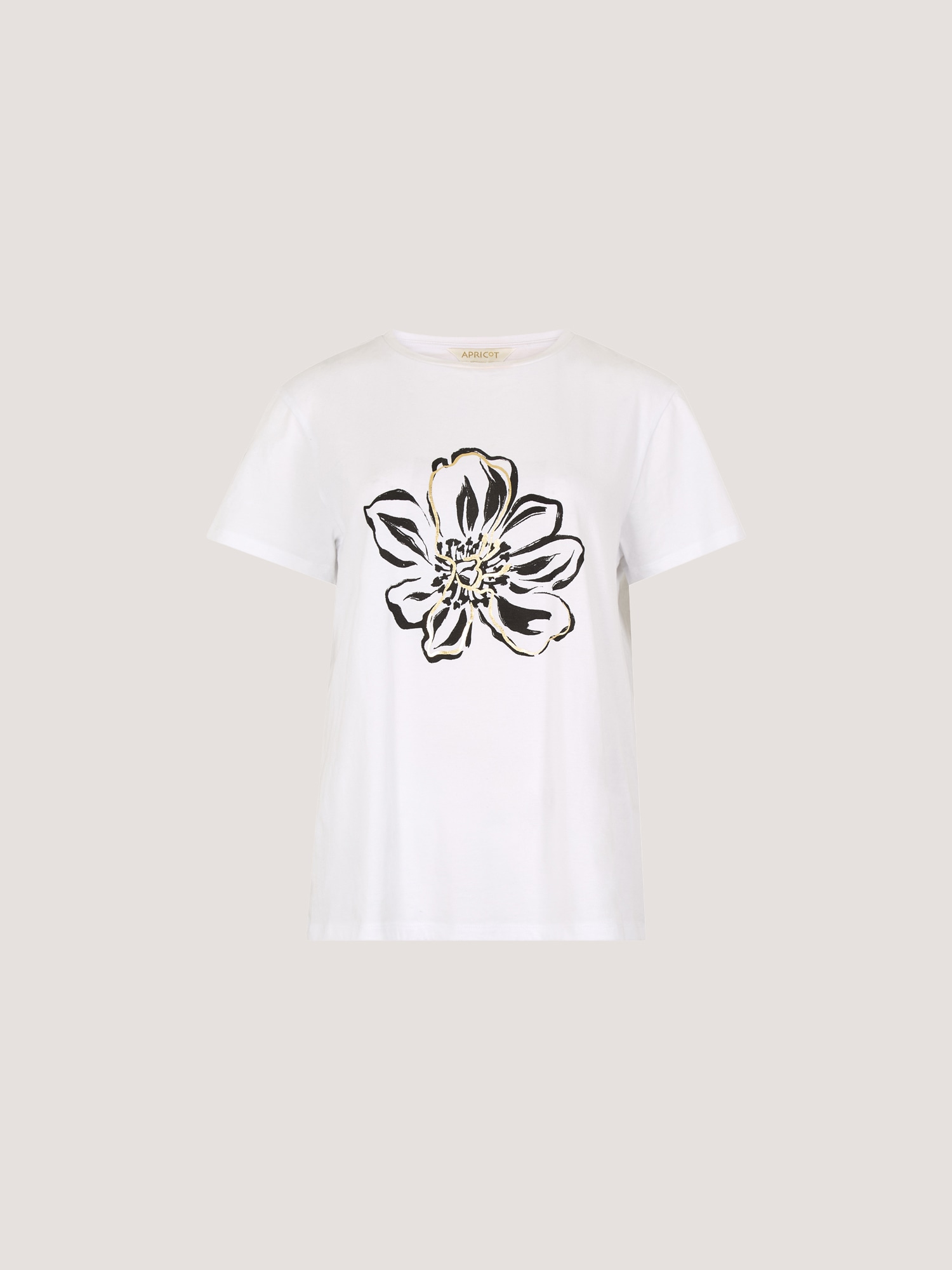 Apricot Shirttop »Top« mit Goldfolien-Blumenprint