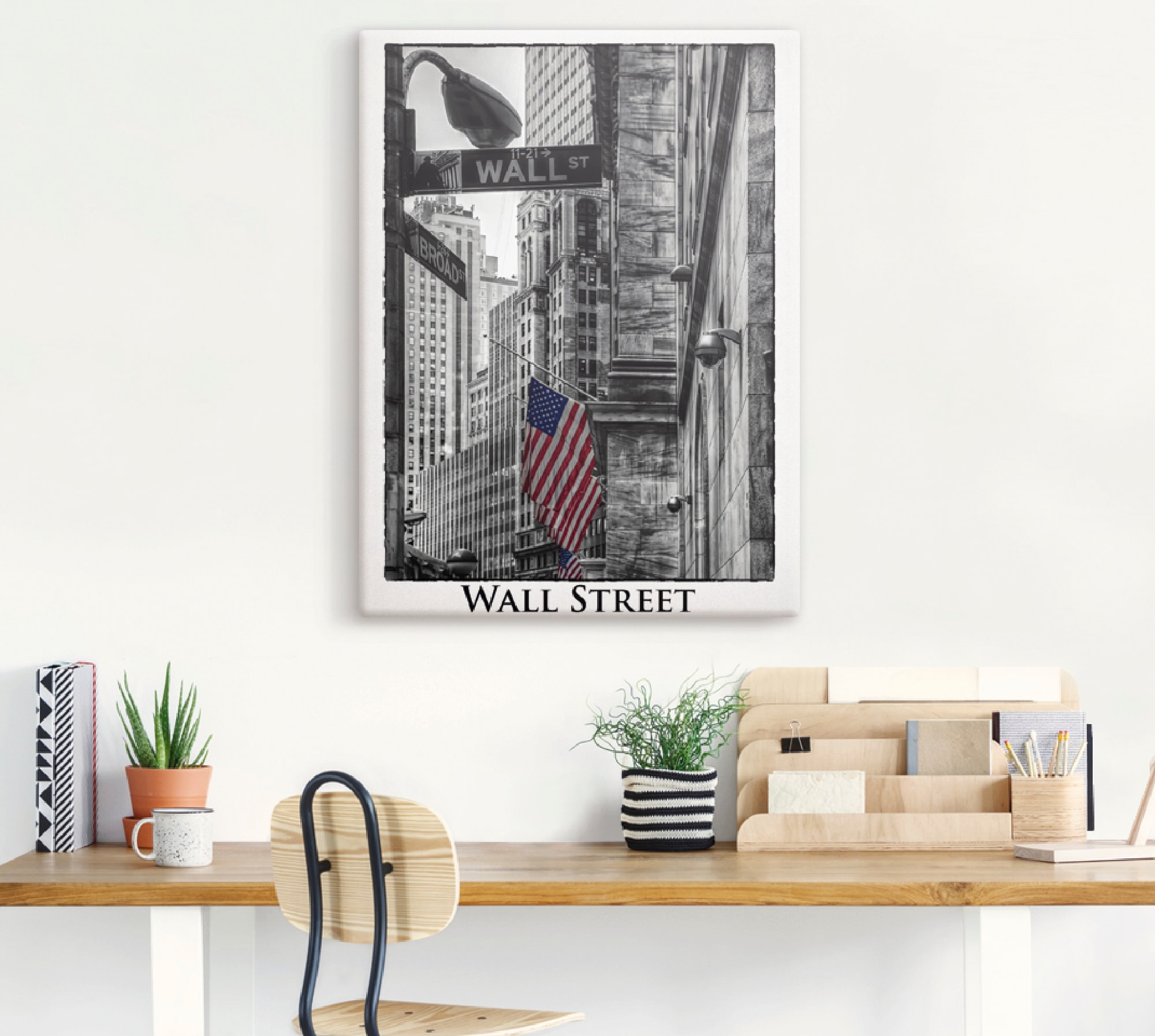 Artland Wandbild »New York Wall Street«, Amerika, (1 St.), als Leinwandbild, Poster in verschied. Größen