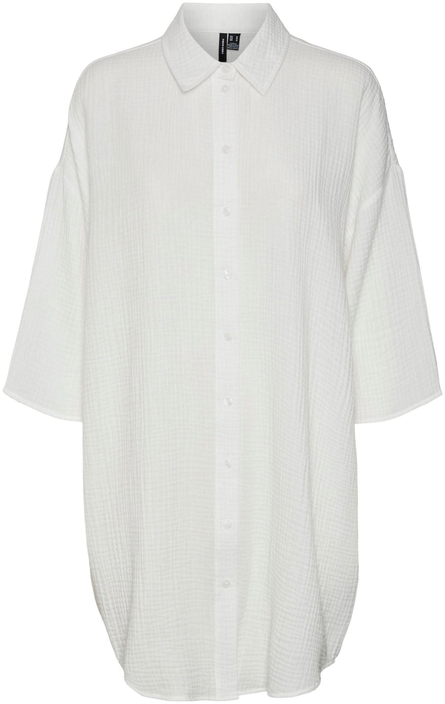 Vero Moda Hemdblusenkleid »VMNATALI 3/4 LONG OVERSHIRT NOOS«, mit 3/4 Ärmel