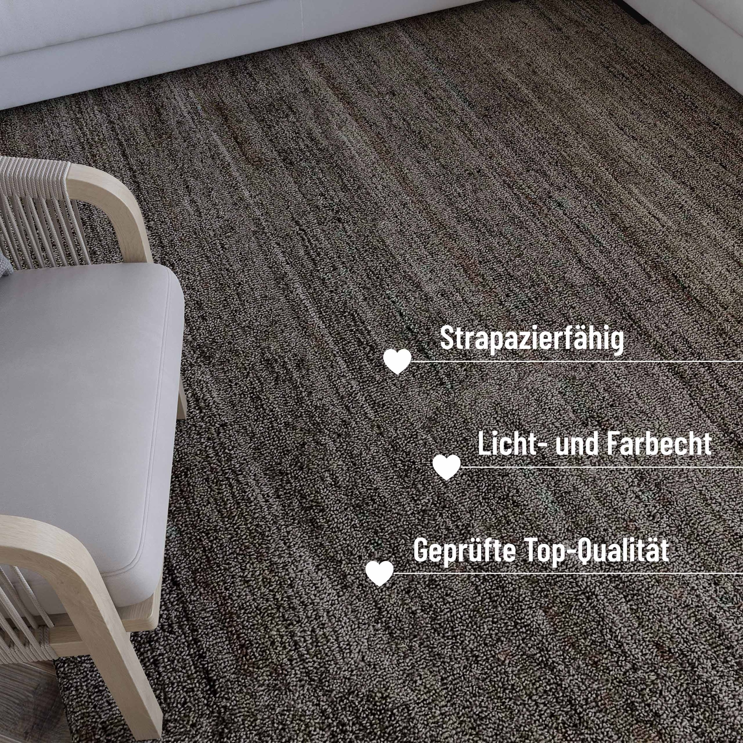 Wecon home Teppich »Hamptons EIGHTEEN«, rund, 15 mm Höhe, Kurzflor, Wohnzimmer, Schlafzimmer, elegant, robust, Streifen Design