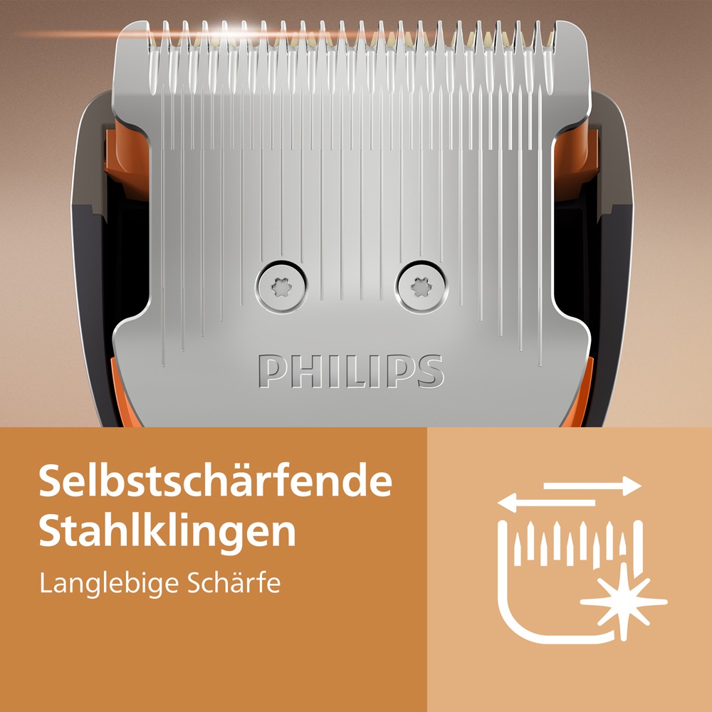 Philips Haarschneider »Serie 5000 HC5722/15« 2 Aufsätze 10 Längeneinstellungen, Turbo Modus und PowerAdapt Sensor