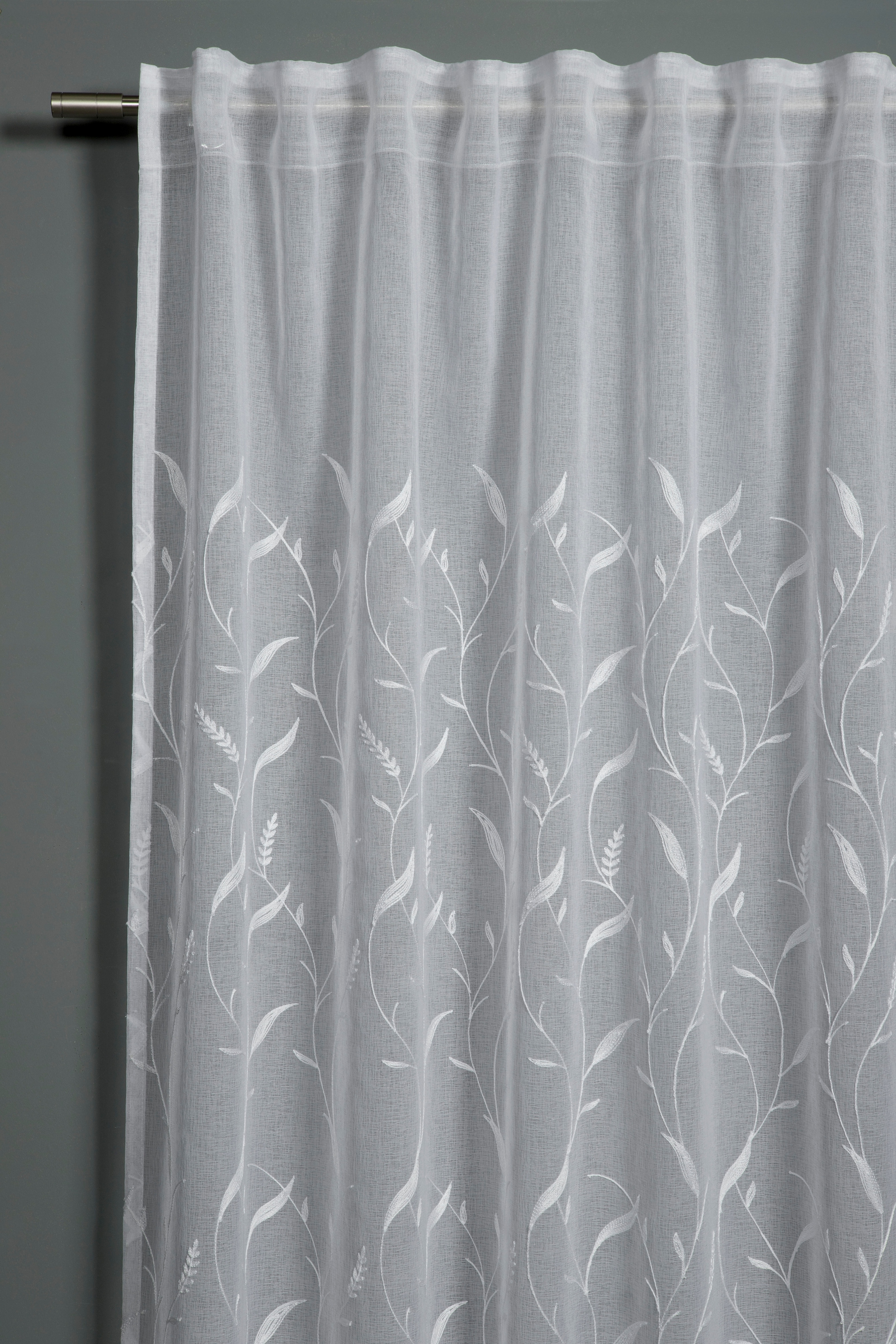 Sehlbach Gardine »Schal Dolly-Voile Ranke« Schlaufen 1 Stk. tlg. mit Gardinenband und verdeckten Schlaufen