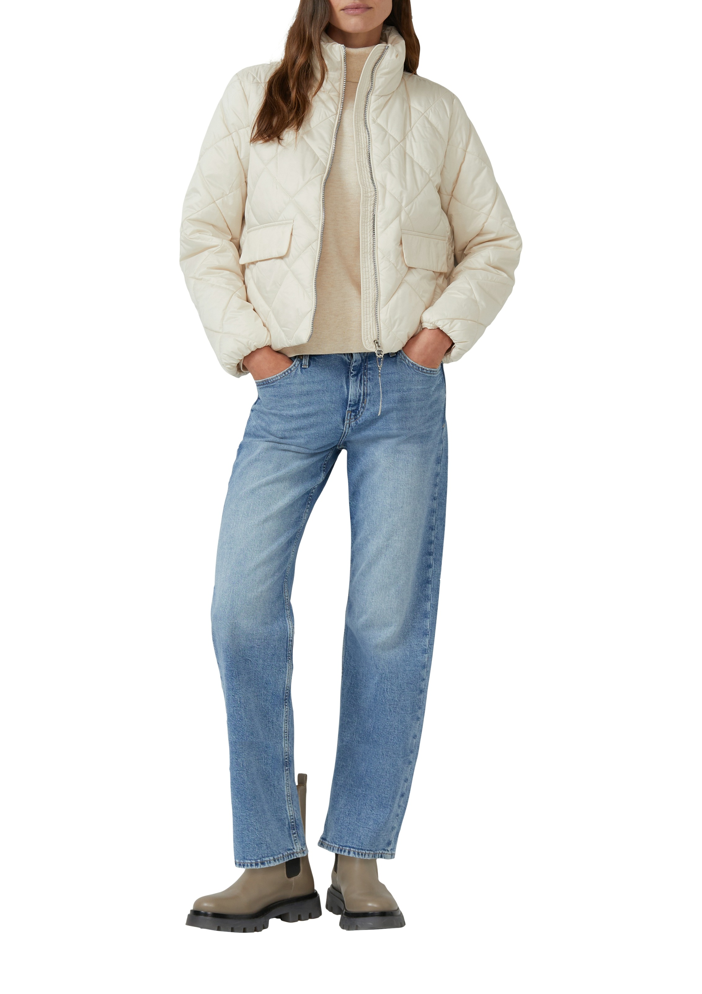 s.Oliver Steppjacke, ohne Kapuze, mit Stehkragen