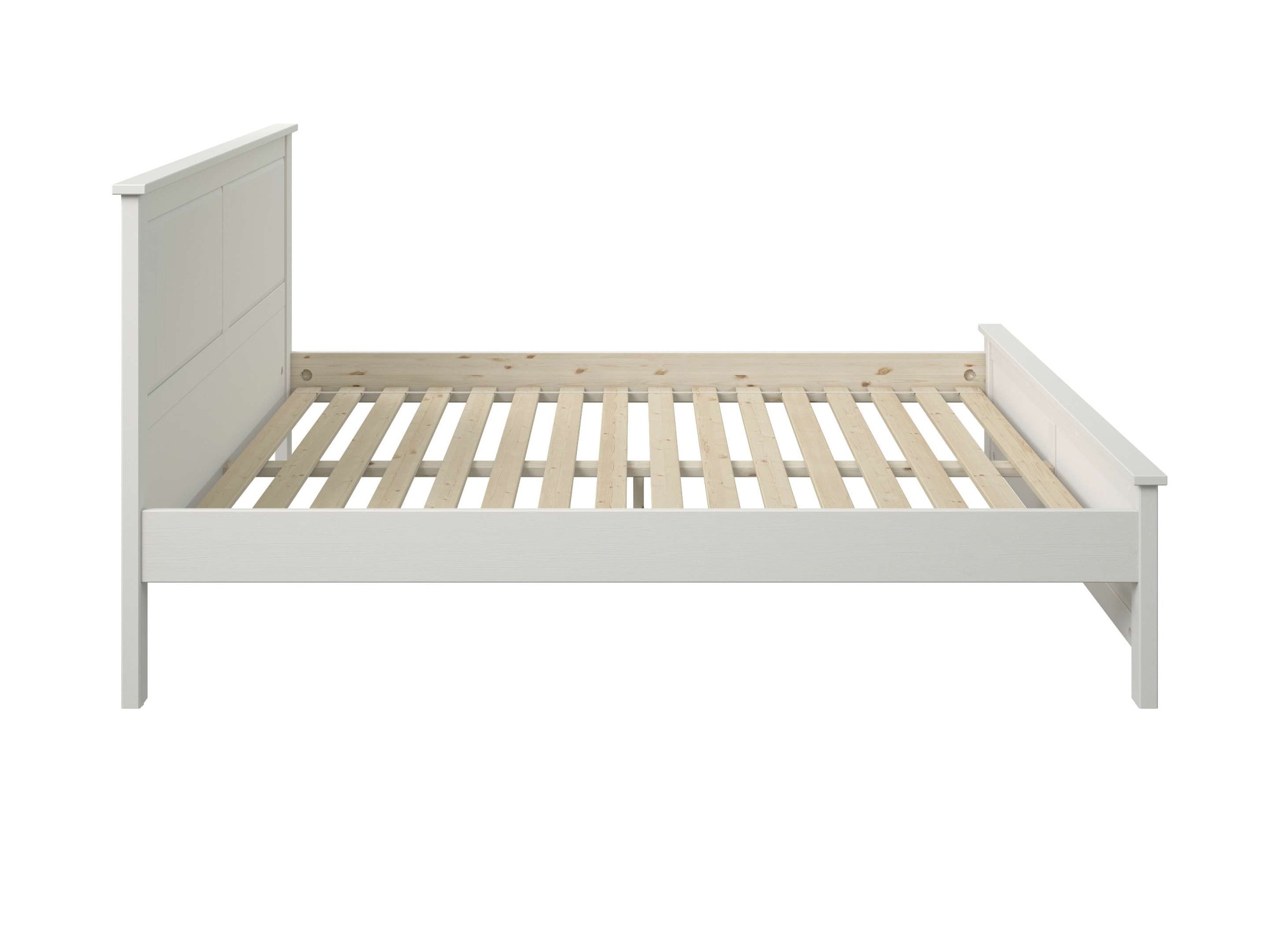 OTTO home Massivholzbett »Northwood, Landhausstil, mit Lamellen und Kassetten, Made in EU« Liegefläche 180x200cm,  inklusive Lattenrost, stilvolles Design, Schubkasten optional (748832)