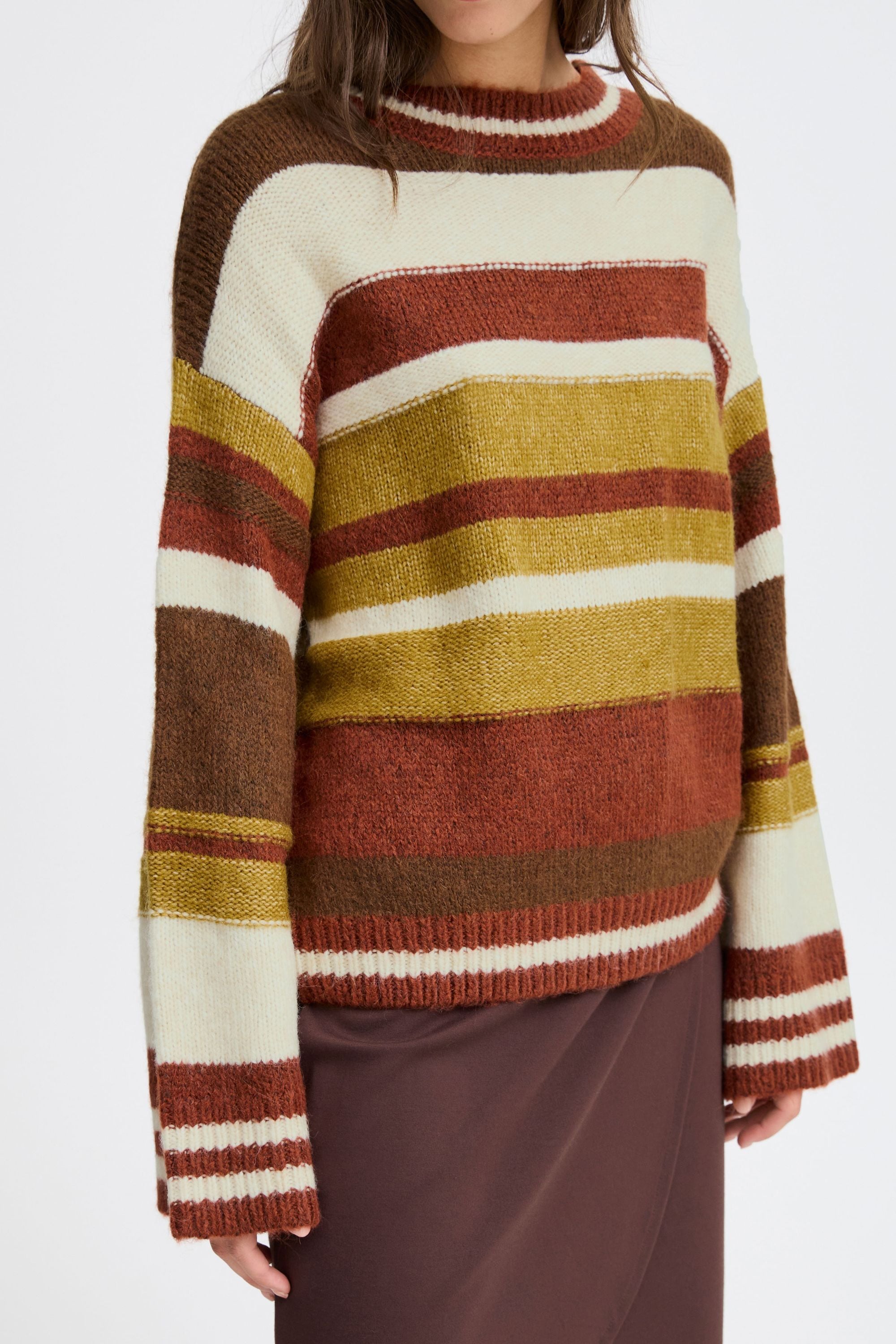 b.young Strickfleece-Pullover »Strickpullover BYOKSANA STRIPED JUMPER -«