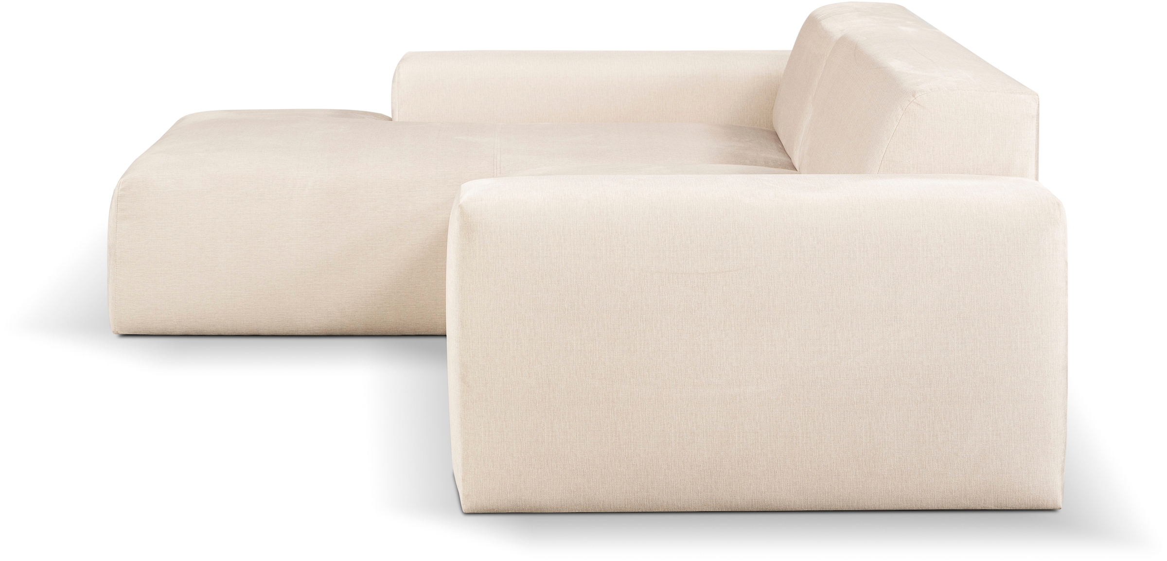 WERK2 Ecksofa »Zeus-L modern und zeitlos, Breite 253cm, bequemes Sofa«, Curvy Trend Ecksofa mit urbaner Optik