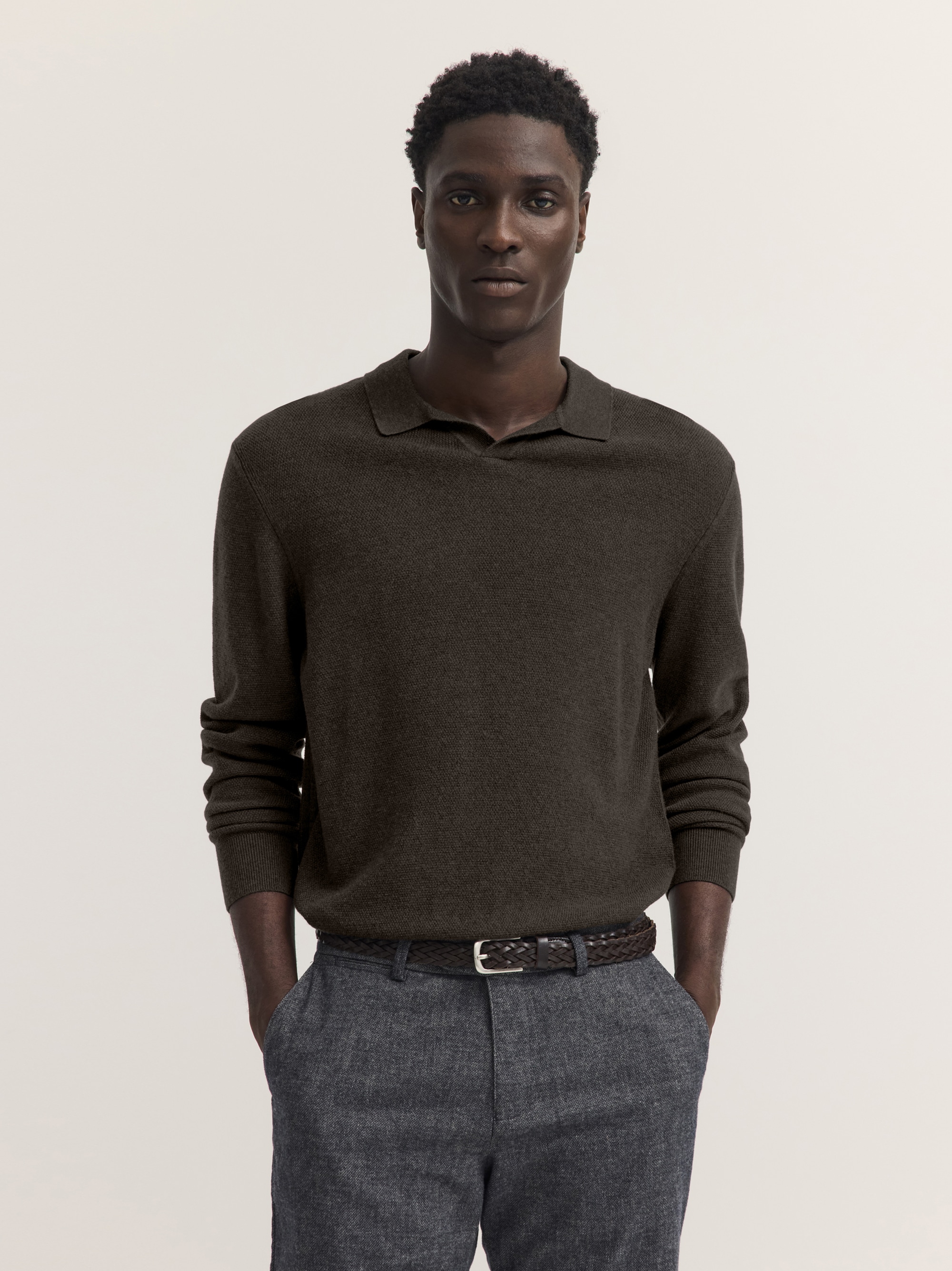 bugatti Poloshirt »Regular Fit« Regular Fit Wollmix Reißverschluss
