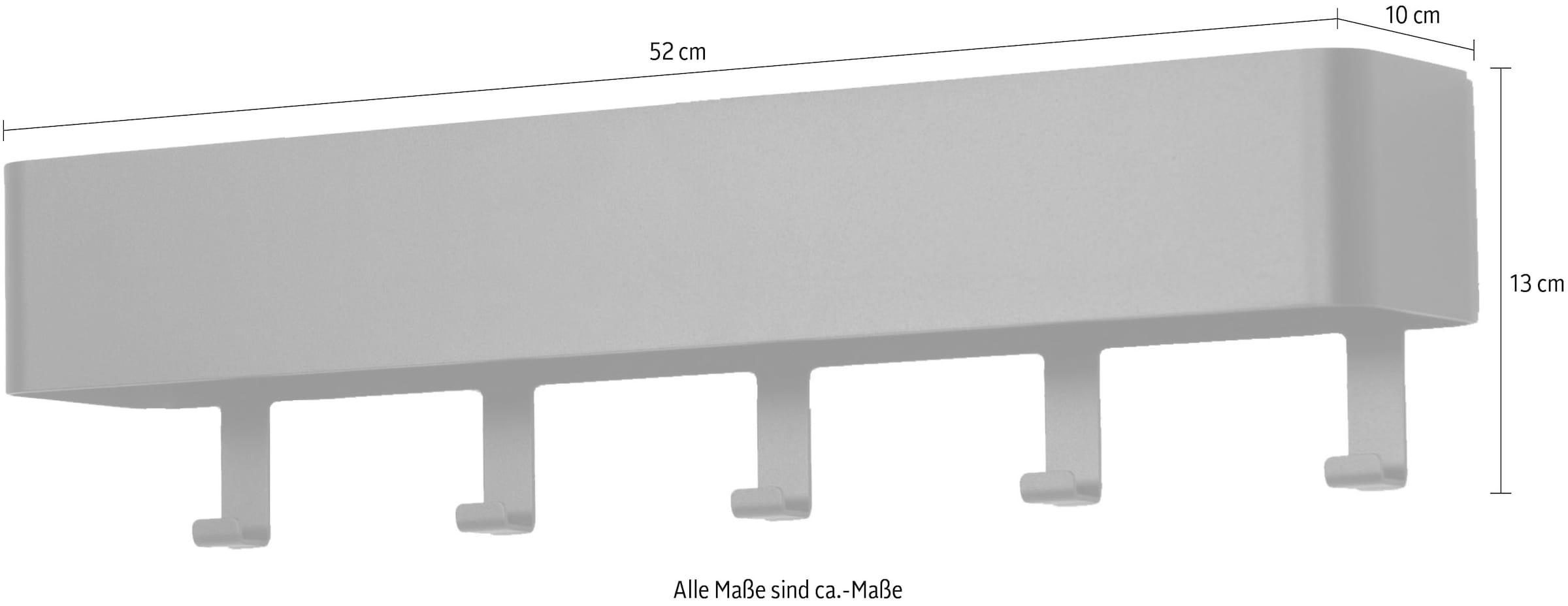 Spinder Design Garderobenhaken »Multi 5«, (1 St.), 2-in-1 Wandregal + Garderobe