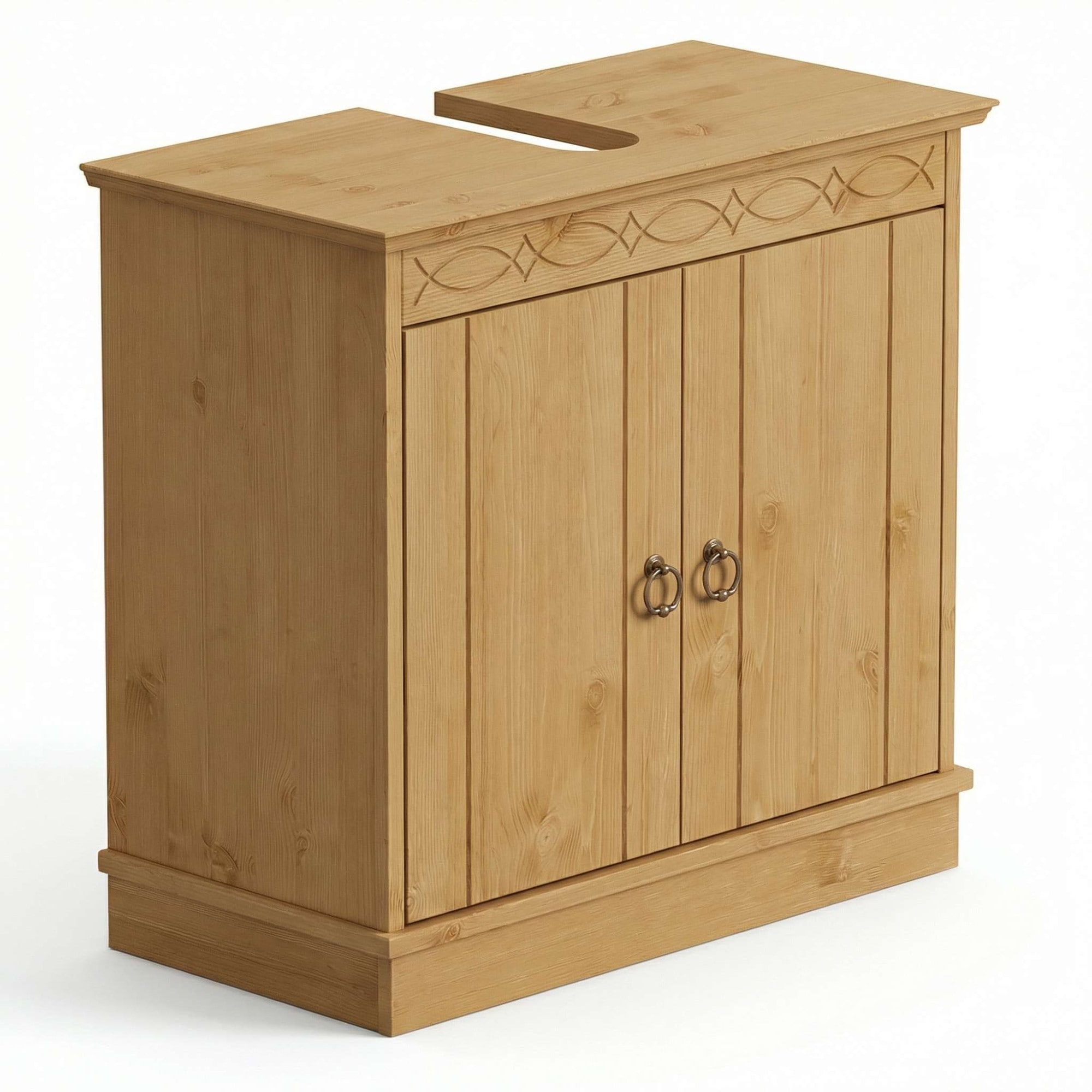 OTTO home Waschbeckenunterschrank »Indra, Badschrank, Badmöbel, Badezimmerschrank« B/T/H: 64/32/66 cm,  aus massiver Kiefer, 2 Türen,  FSC®-zertifiziert