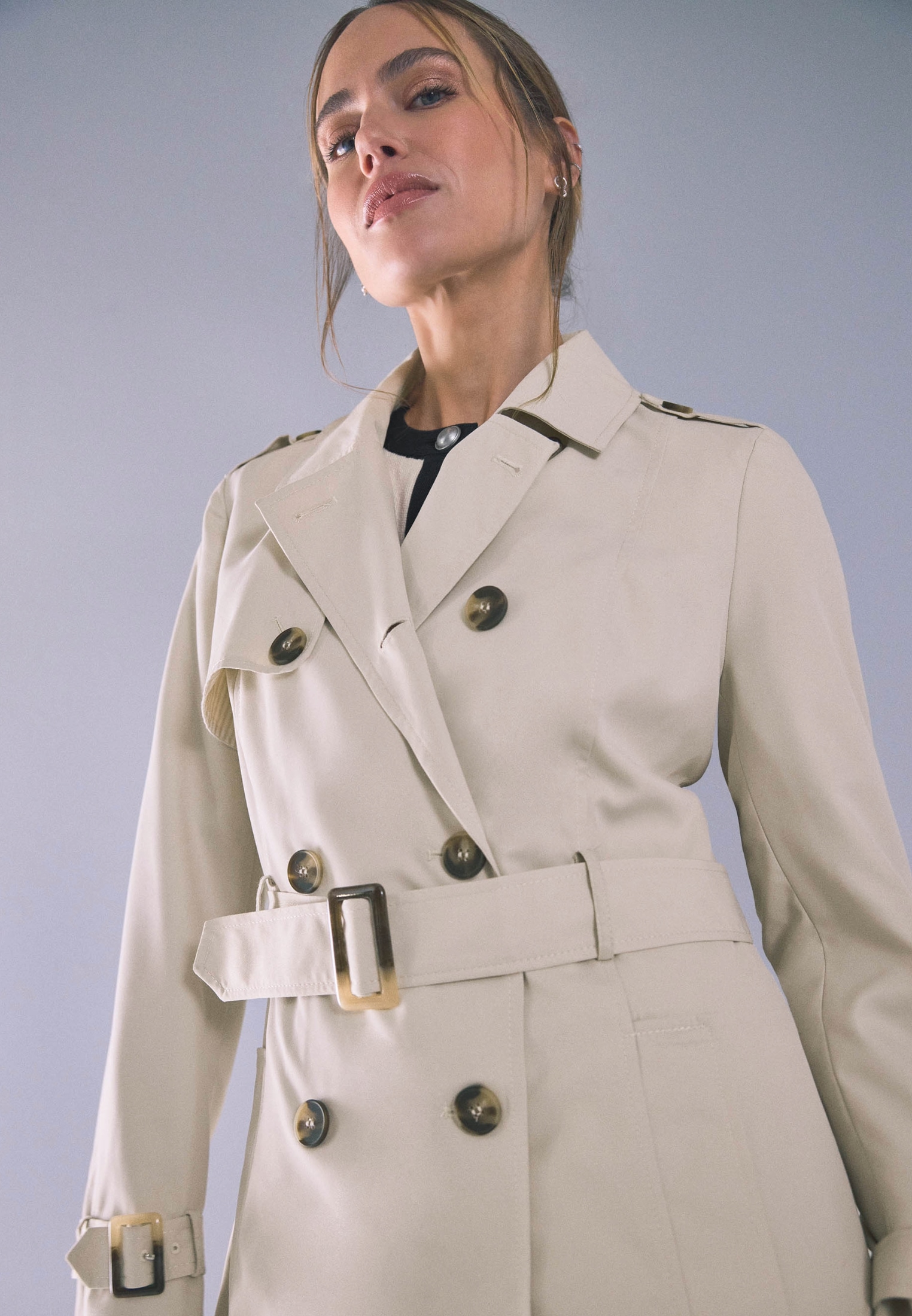 Zero Trenchcoat »Trenchcoat mit Bindegürtel«