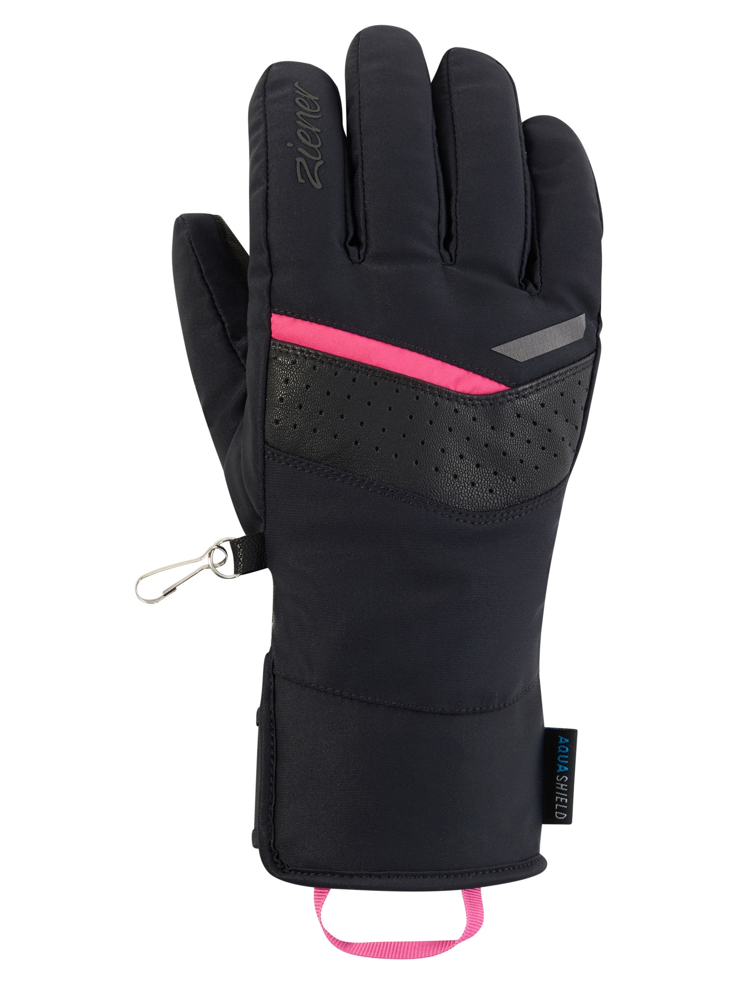 Ziener Skihandschuhe »KJARTA AQUASHIELD® DAMEN« wasserdicht, winddicht, atmungsaktiv, Wollwattierung, Lederinnenhand