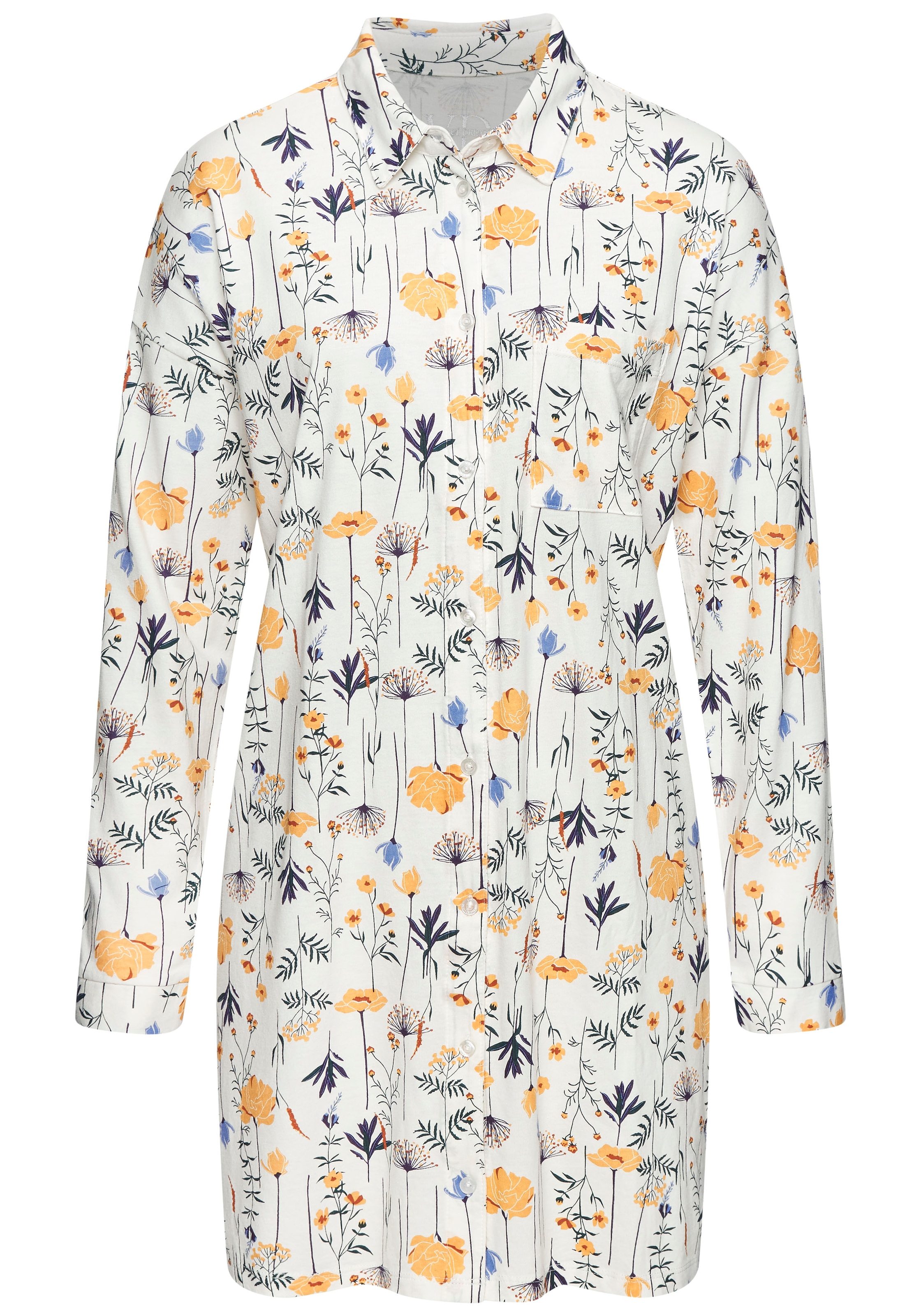 Vivance Dreams Nachthemd 1-teilig,  Brusttasche Mit schönem Muster