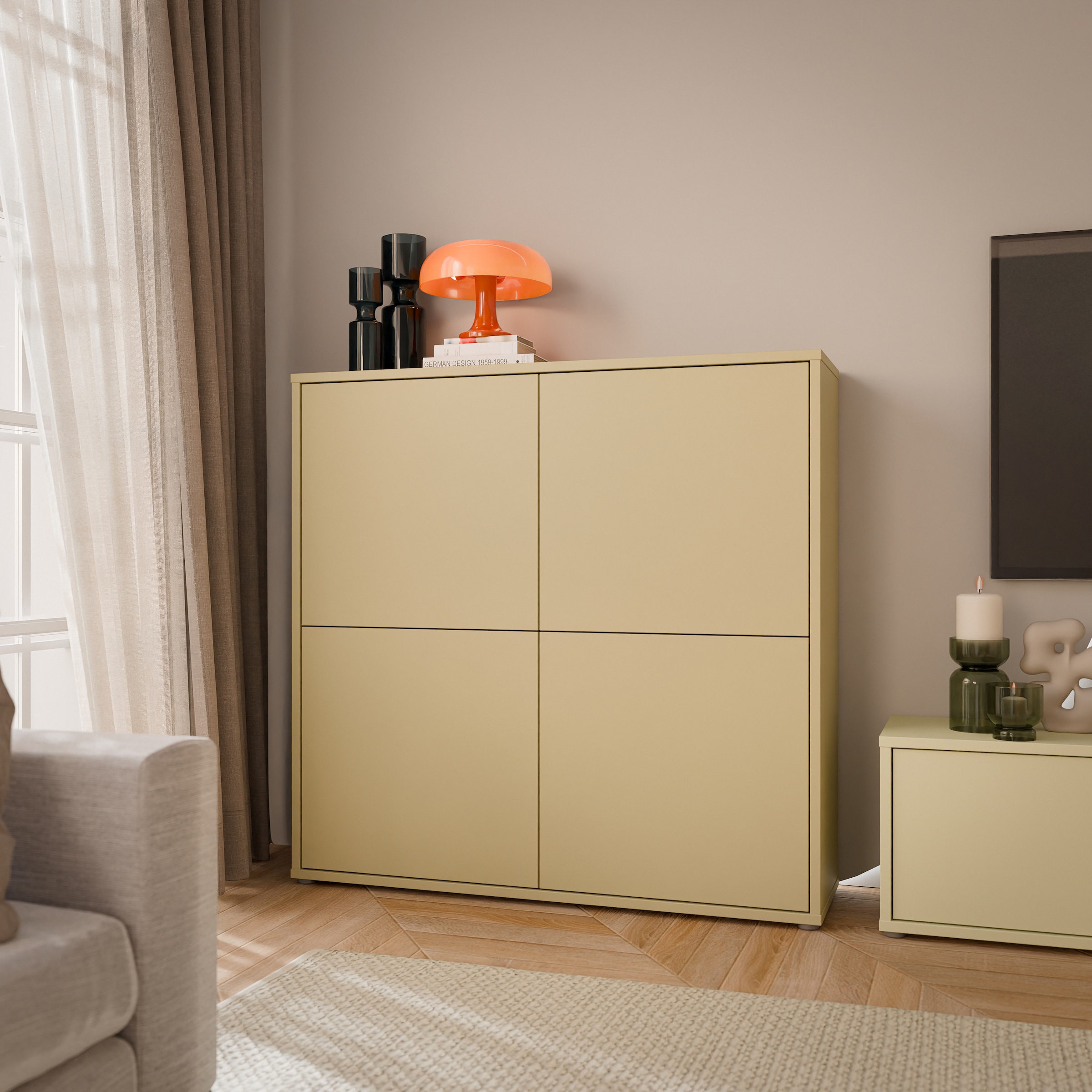 FORTE Highboard »Alice Springs« Grifflos,Push to open, Stauraum