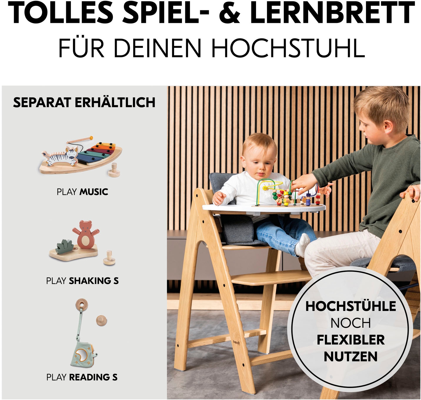 Hauck Hochstuhltablett »Arketa Play Tray, White«