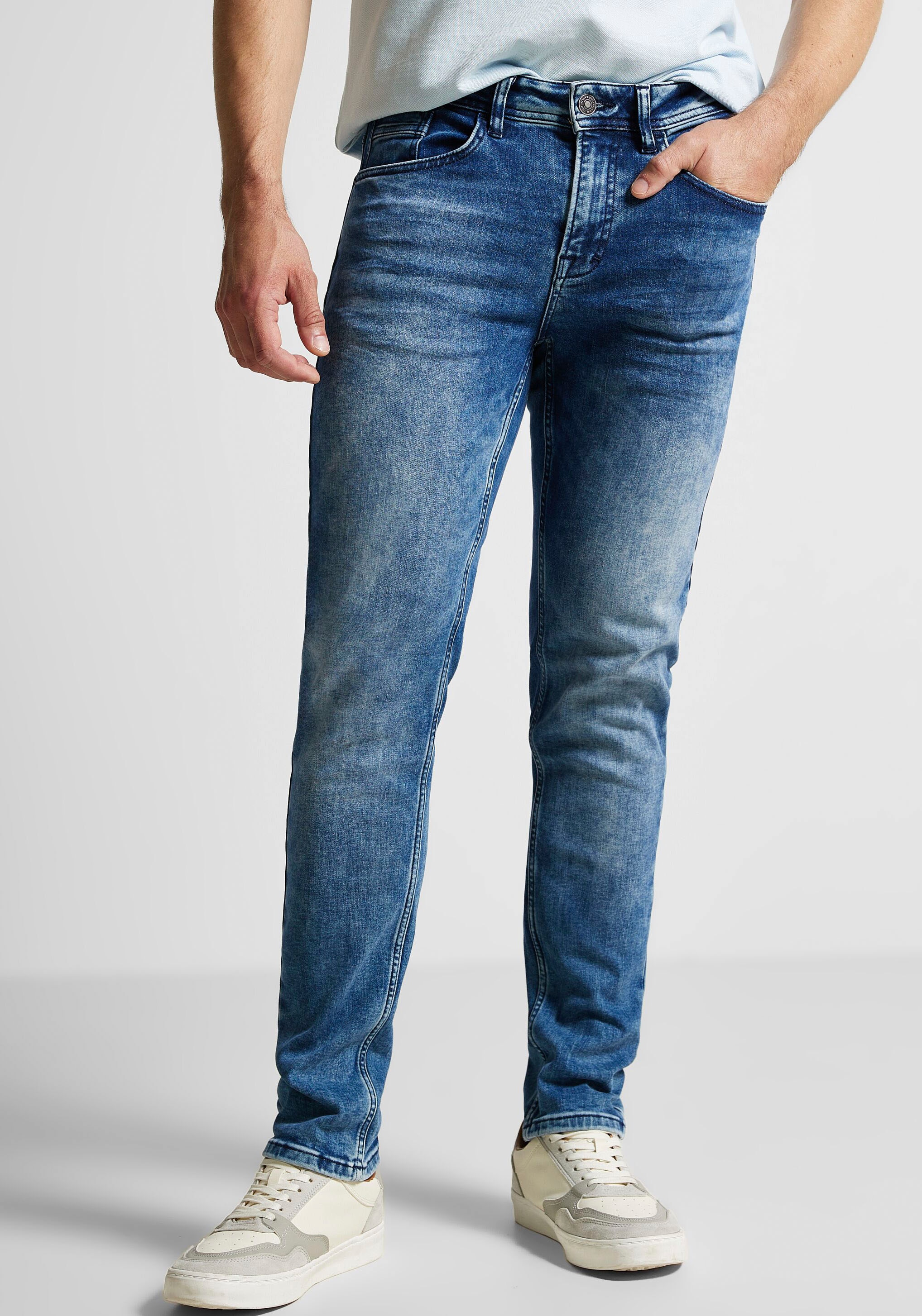STREET ONE Used-Optik mit bestellen OTTO Regular-fit-Jeans, MEN cooler online bei