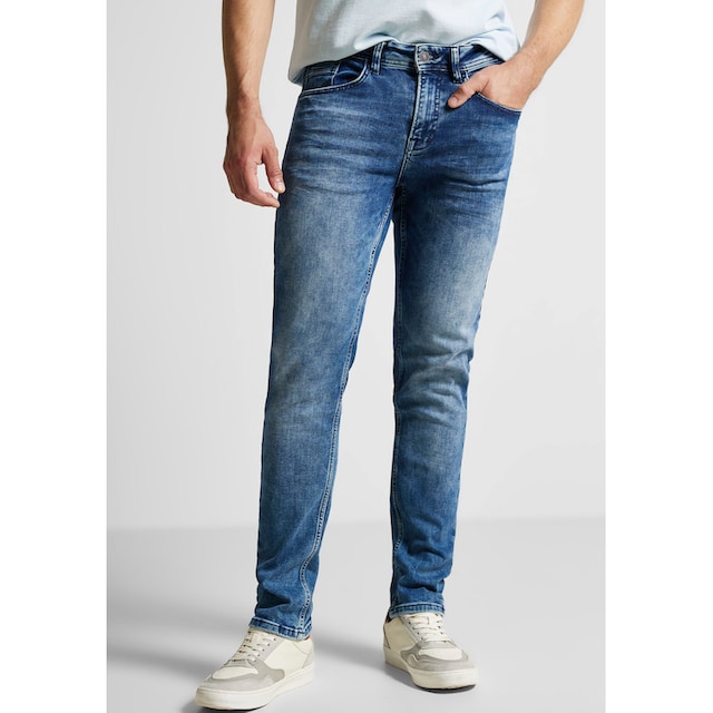 STREET ONE MEN Regular-fit-Jeans, mit cooler Used-Optik online bestellen  bei OTTO