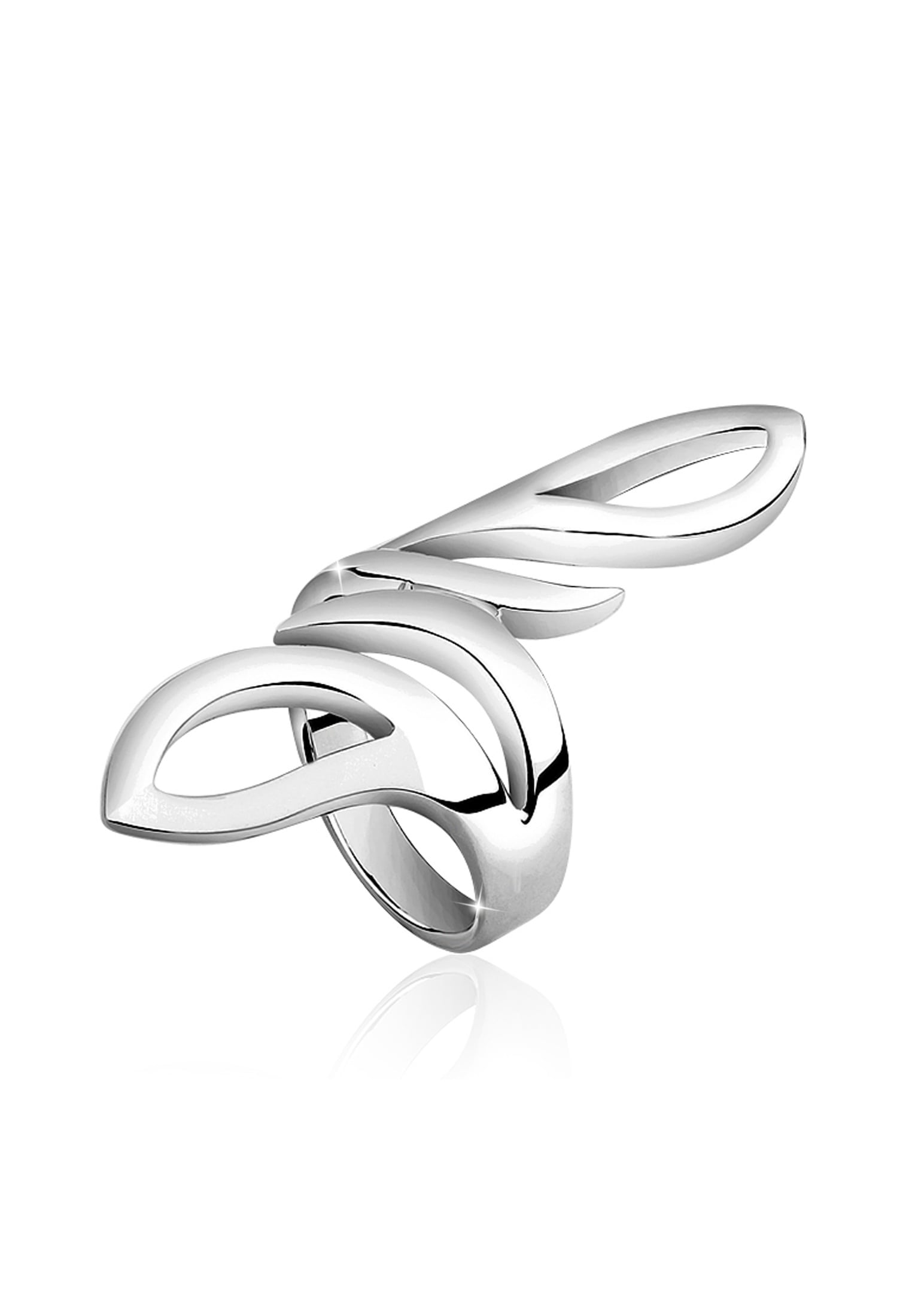 Fingerring »Ring Wickelring Statement Geschwungen Trend 925 Silber«