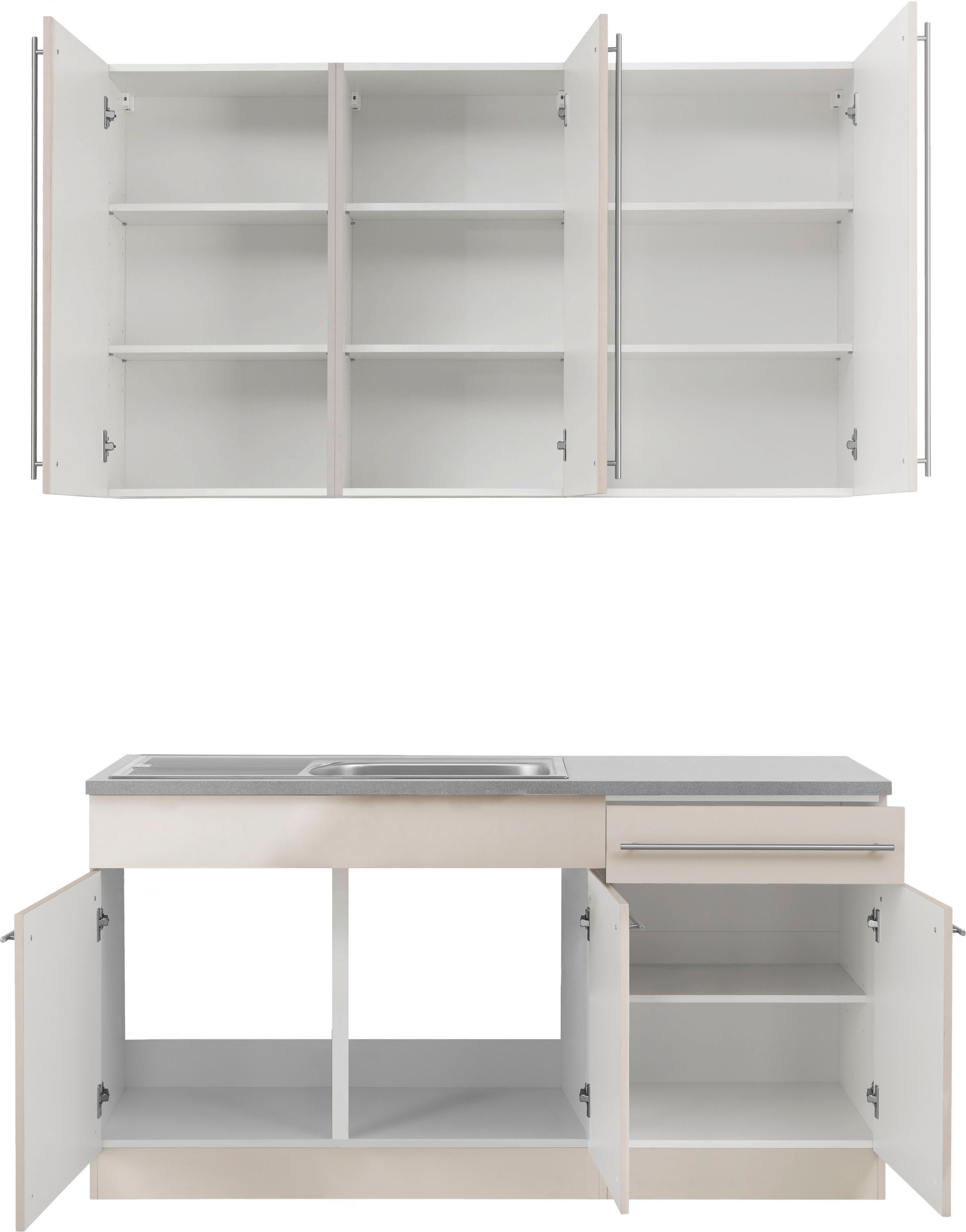 wiho Küchen Pantryküche »Chicago« ohne E-Geräte, Breite 160 cm