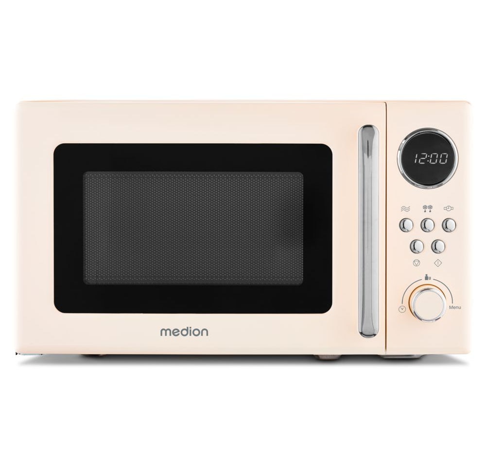Medion® Mikrowelle »MD 15000 beige«, Mikrowelle, 1050 W, im Retro-Design, 800 Watt, 5 Leistungsstufen