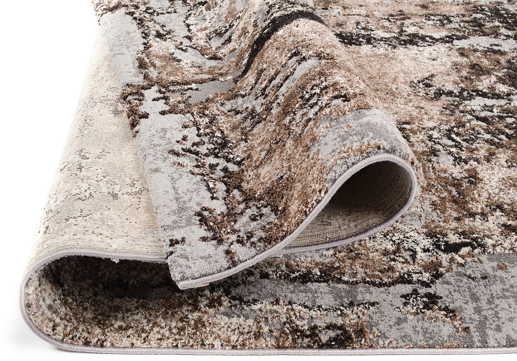 OCI DIE TEPPICHMARKE Teppich »Juwel Liray«, rechteckig, 20 mm Höhe, Kurzflor, Wohnzimmer, Marmor Optik, Hoch Tief Effekt
