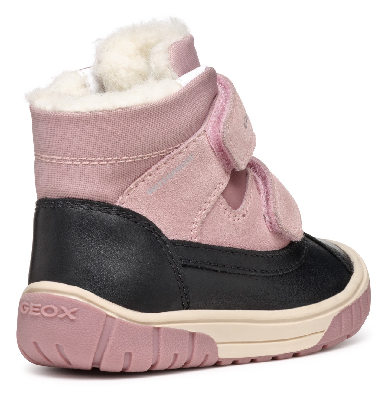 Geox Winterboots »B OMAR GIRL WPF C«, Klettstiefel, Babystiefel, Winterstiefel mit Kontrastbesatz