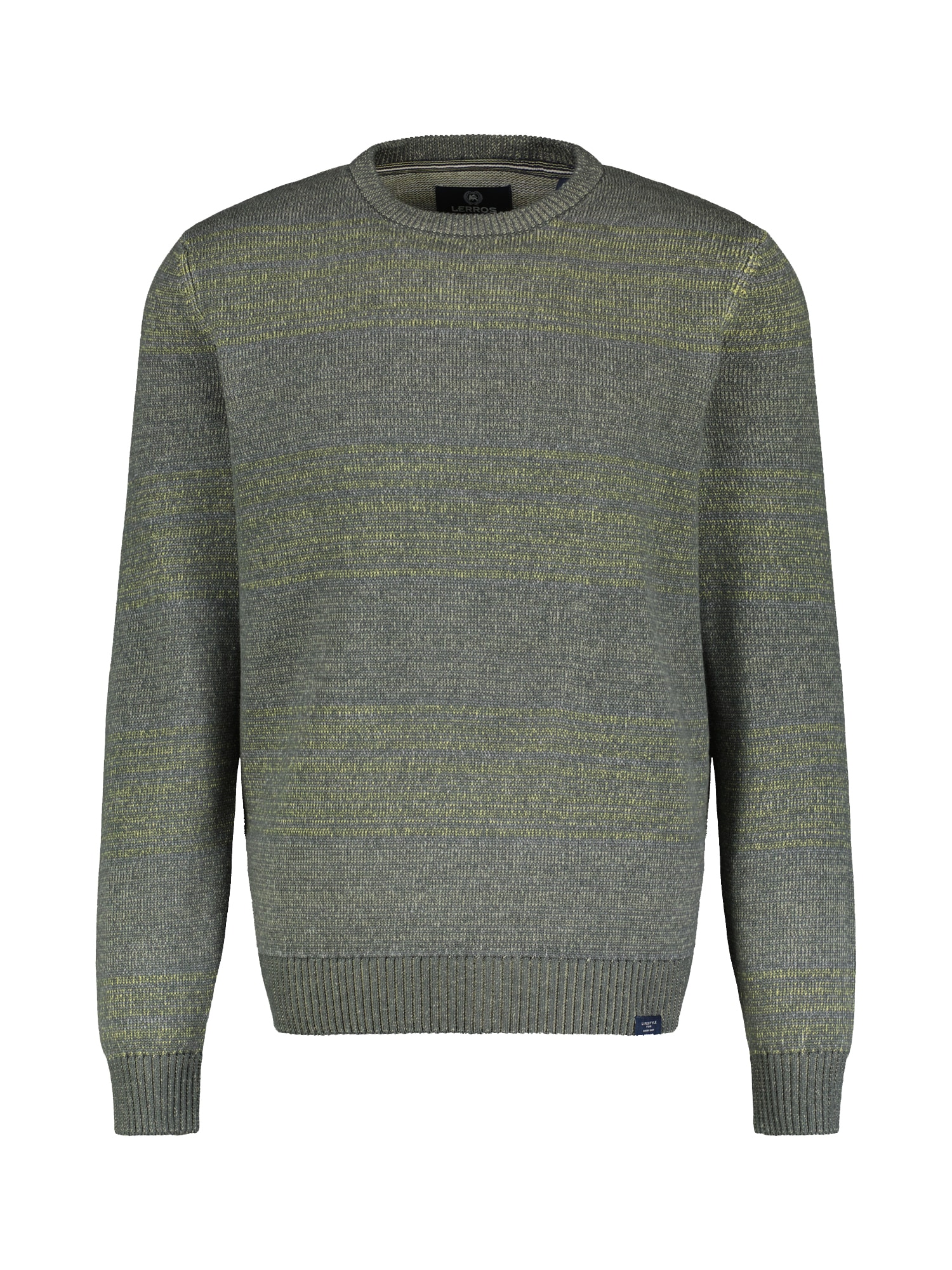 LERROS Strickpullover »LERROS Strickpullover in Melange-Streifenoptik«