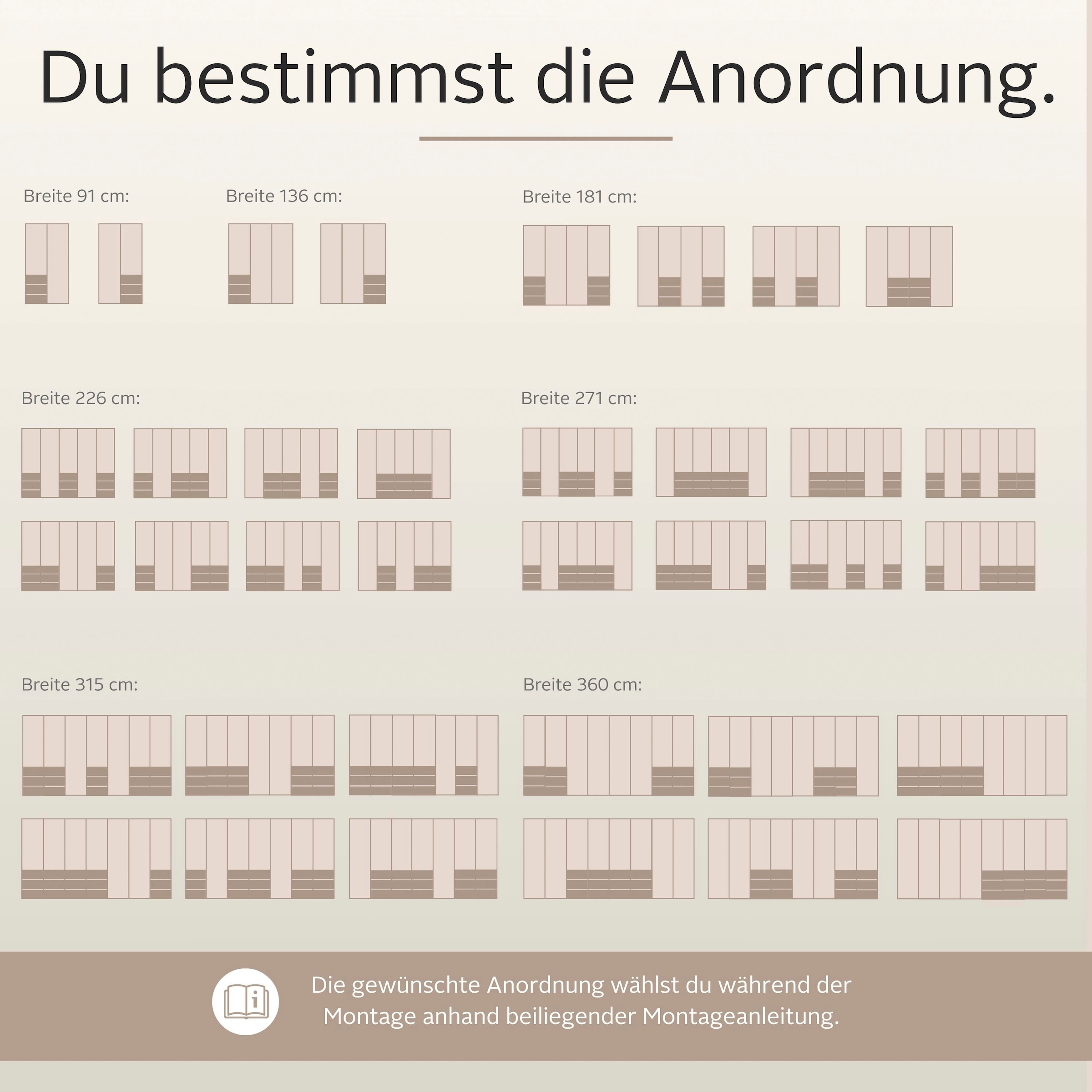 OTTO home Kleiderschrank »Mehrzweckschrank Schrank Schlafzimmer Garderobe Mietswohnung XEELINA« Mehr Flexibilität durch variable Schubladenanordnung MADE IN GERMANY