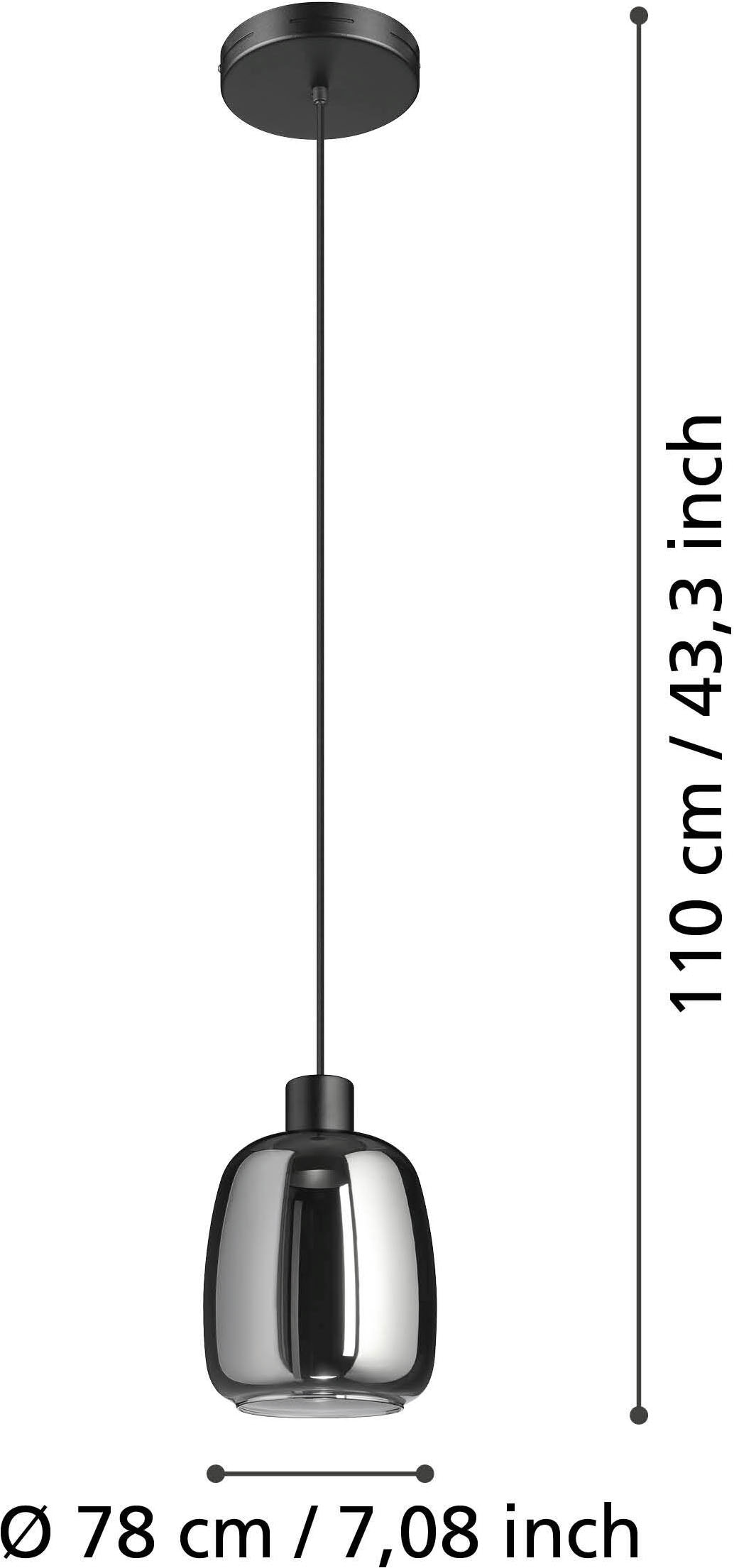 EGLO Hängeleuchte »MOLOCHIO-Z Pendellampe - Stahl - LED - 1X3,7W - IP20« LED-Modul 1 Stk. Kaltweiß | Neutralweiß | Warmweiß Hängelampe, Deckenlampe, Wohnzimmer, Esszimmer, H110 x Ø18 cm