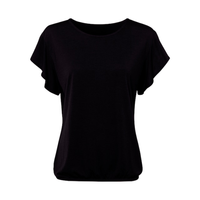 LASCANA T-Shirt, (2er-Pack), mit kurzen Volantärmelchen bestellen bei OTTO