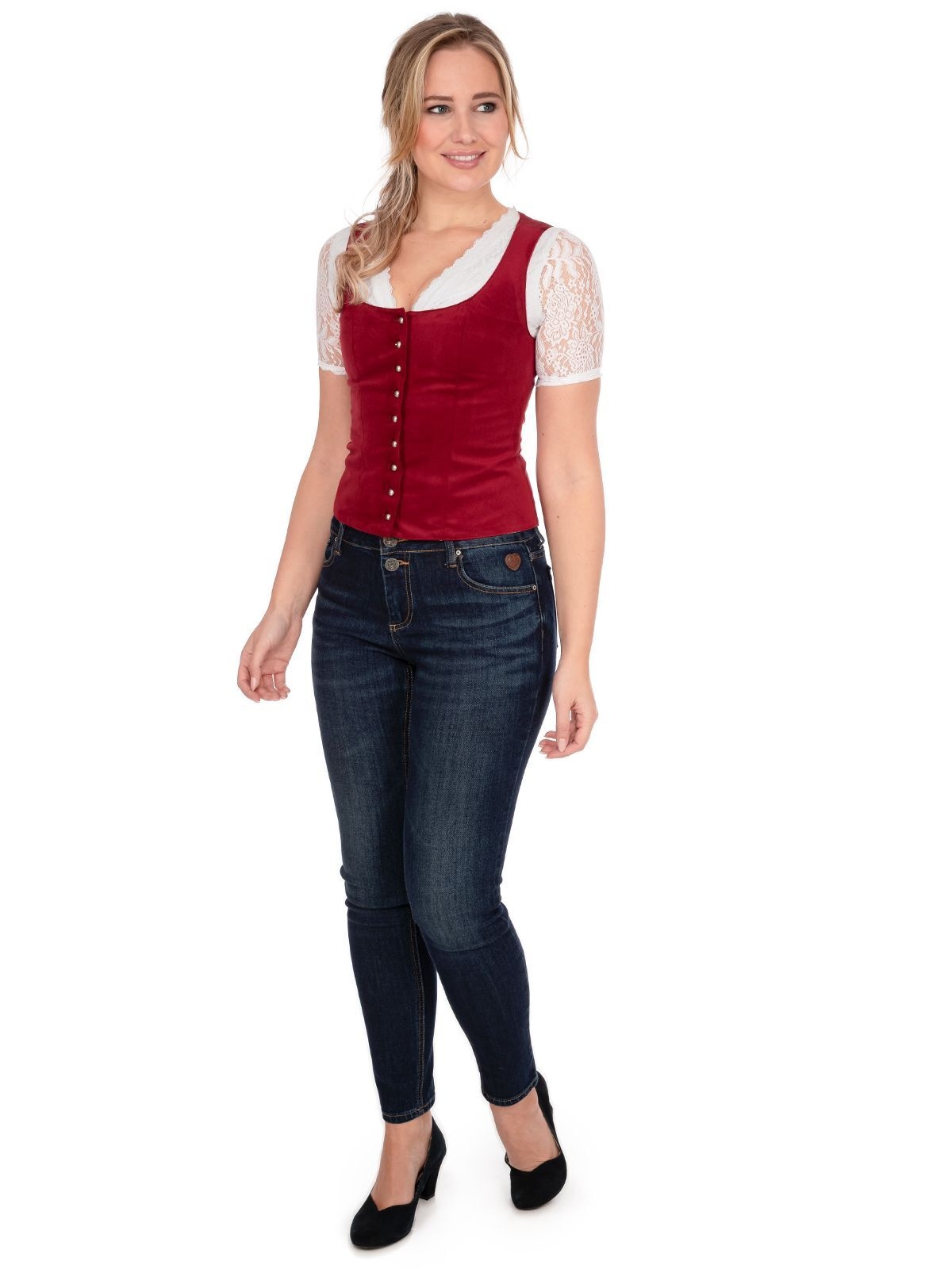 OS-Trachten Trachtenbluse »Mieder 453001-3060«