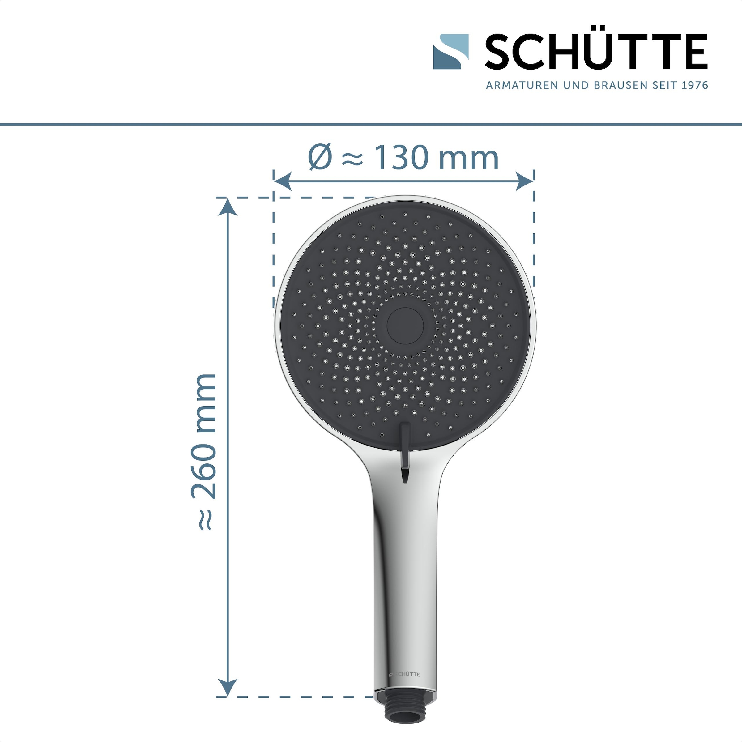 Schütte Handbrause »SAMOA RAIN« 1 Stk. tlg. Inkl. Wasserspardichtung-bis zu 50 % Wasserersparnis, Antikalk-Noppen