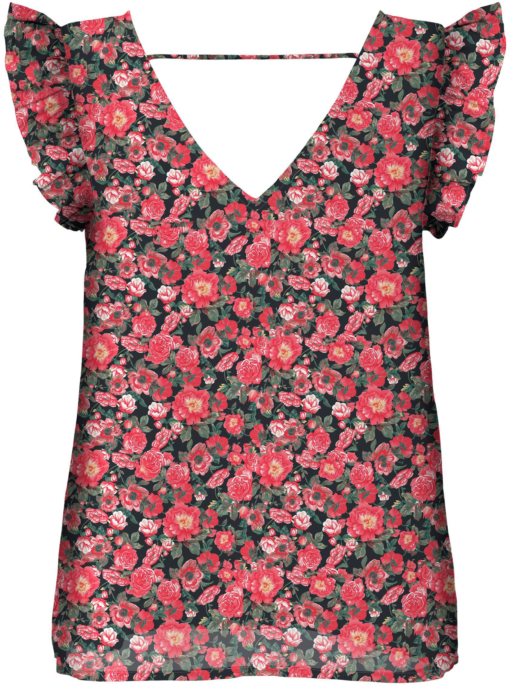 Only Blusentop »ONLSTAR S/L FRILL V-NECK TOP«