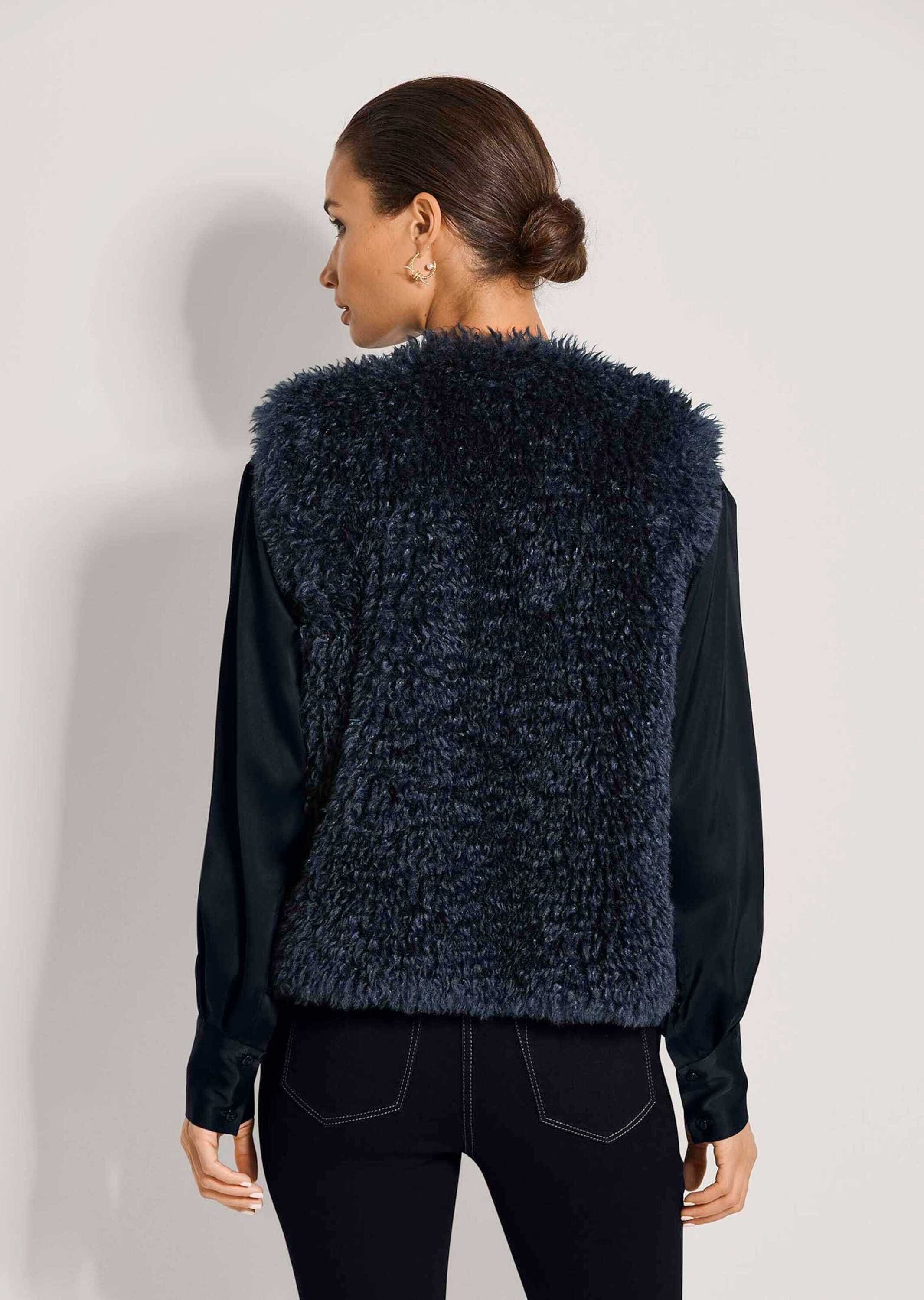 MADELEINE Kurzweste »Weste Faux-Fur-Weste mit langem Flor«