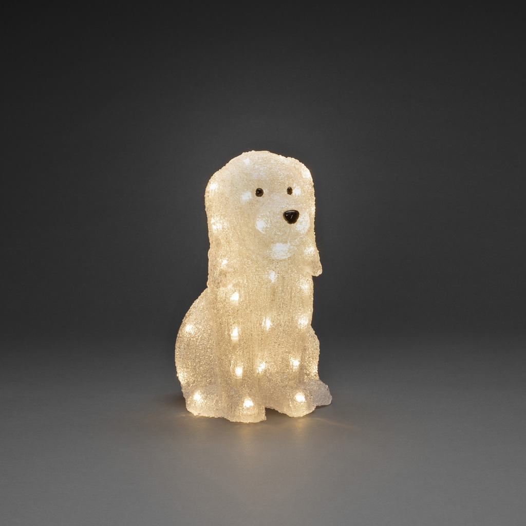 KONSTSMIDE LED Dekofigur Dioden weiße bei aussen«, Hund »Acryl Weihnachtsdeko sitzend, warm OTTO 40