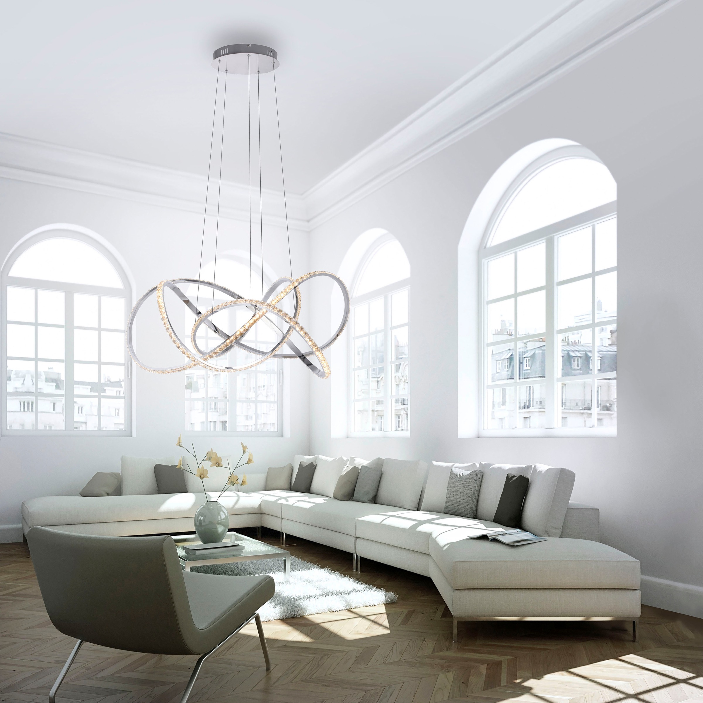 Paul Neuhaus Pendelleuchte »KIRIBI«, 1 flammig, Leuchtmittel LED-Board | LED fest integriert
