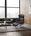FLEXLUX Relaxsessel »Rücken u. Kopfverstellung, ergonomisch, Airchannels, klasse Komfort«, Rücken- & Kopfteilverstellung, Drehbar, Armlehne Walnuss, Fuß Alu