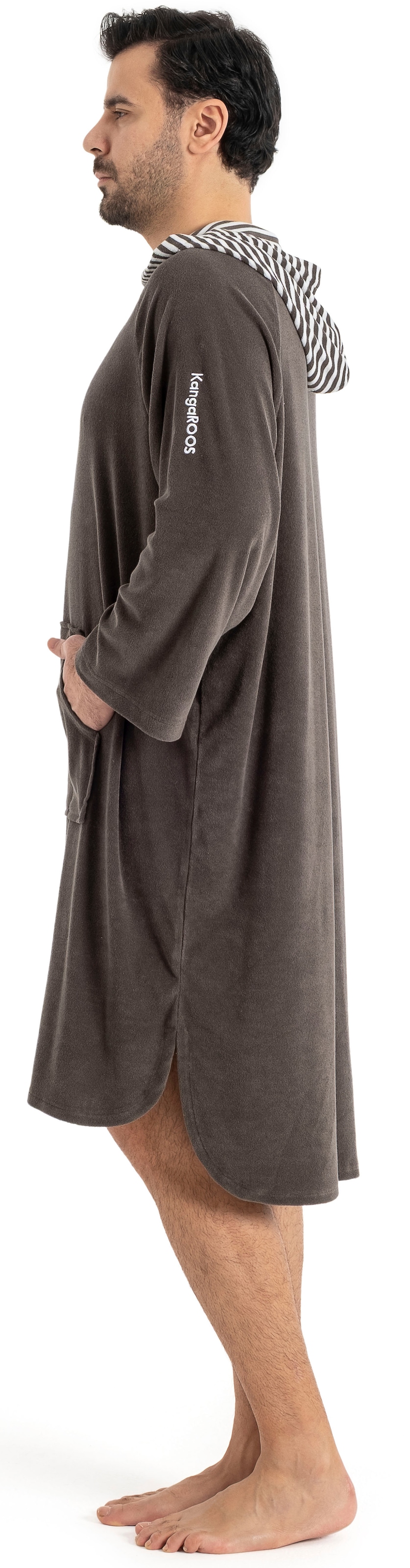 KangaROOS Badeponcho »Dalia Surfponcho, ideal für Sauna, Spa & im Urlaub« 1 Stk. weich, Uni-Farben mit Streifen, leicht, Unisex, für Damen und Herren