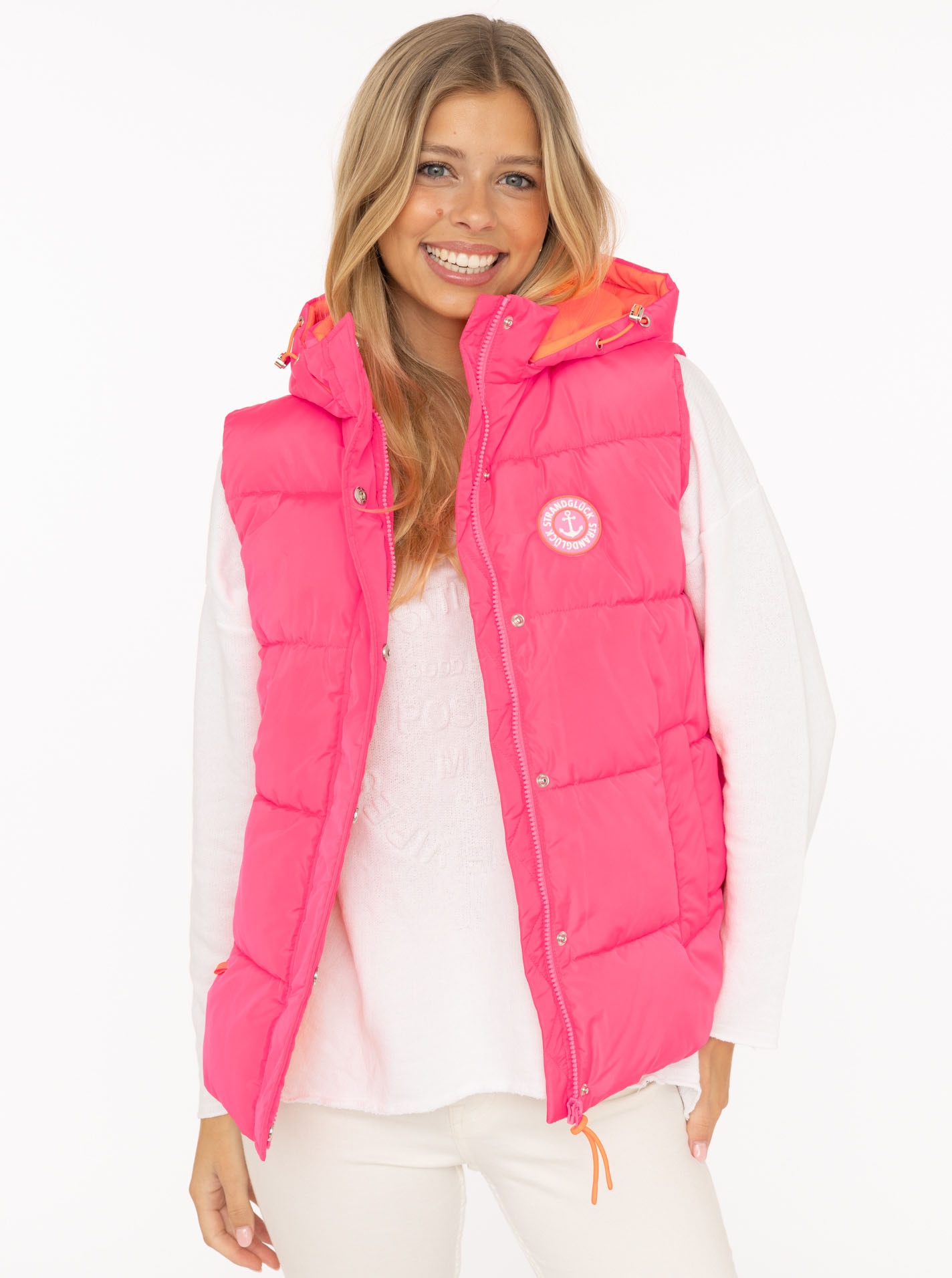 Zwillingsherz Steppweste »"Strandglück"« Kapuze, Eingriffstaschen, Ankermotiv