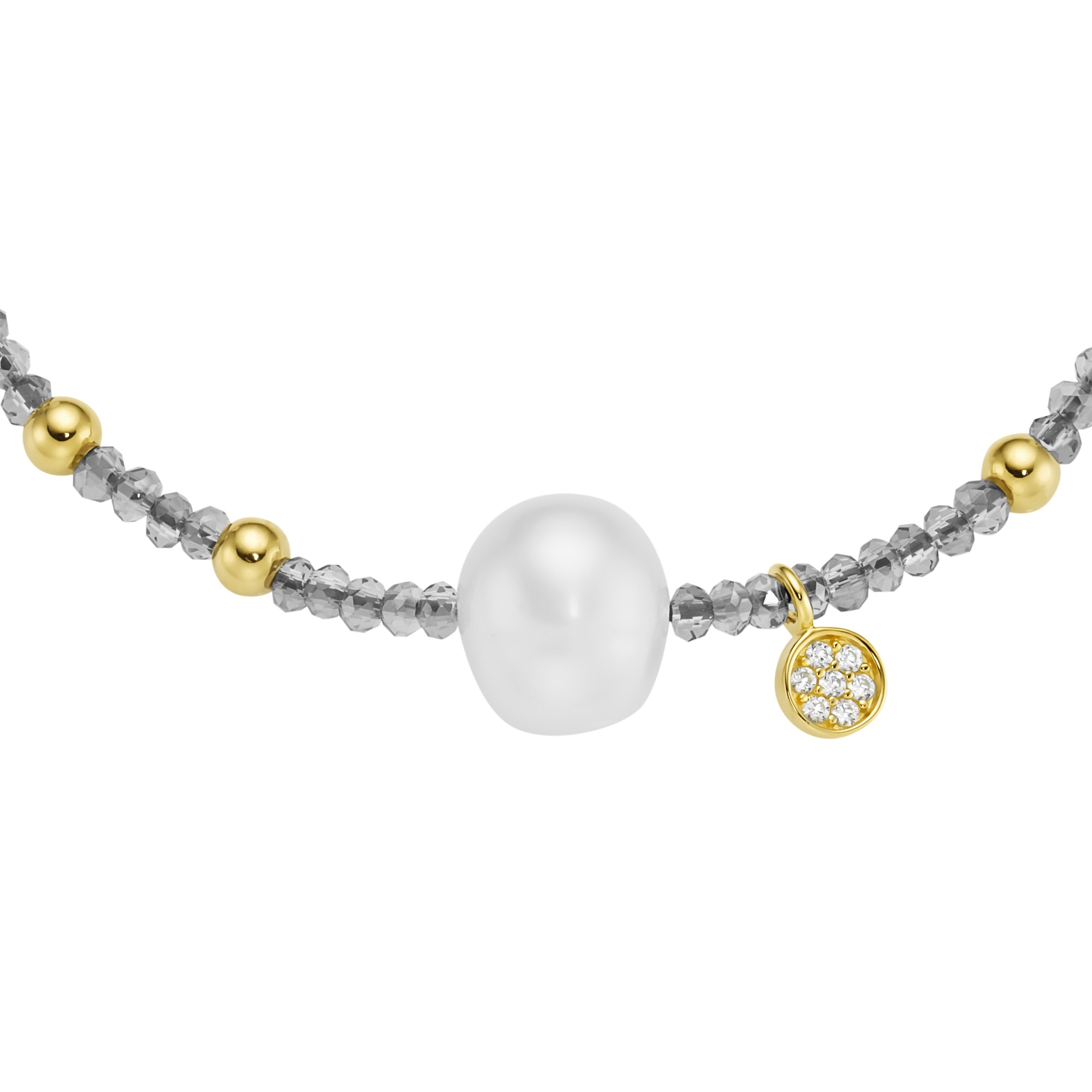 GIORGIO MARTELLO MILANO Armband »Armband mit Süßwasser-Perlen und Ziersteinen, Silber 925«